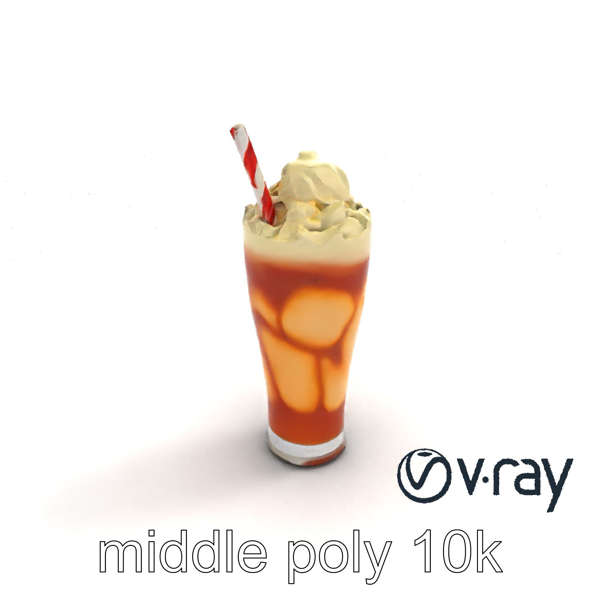 Root Beer Float Glass model pack Low-poly 3D model_8