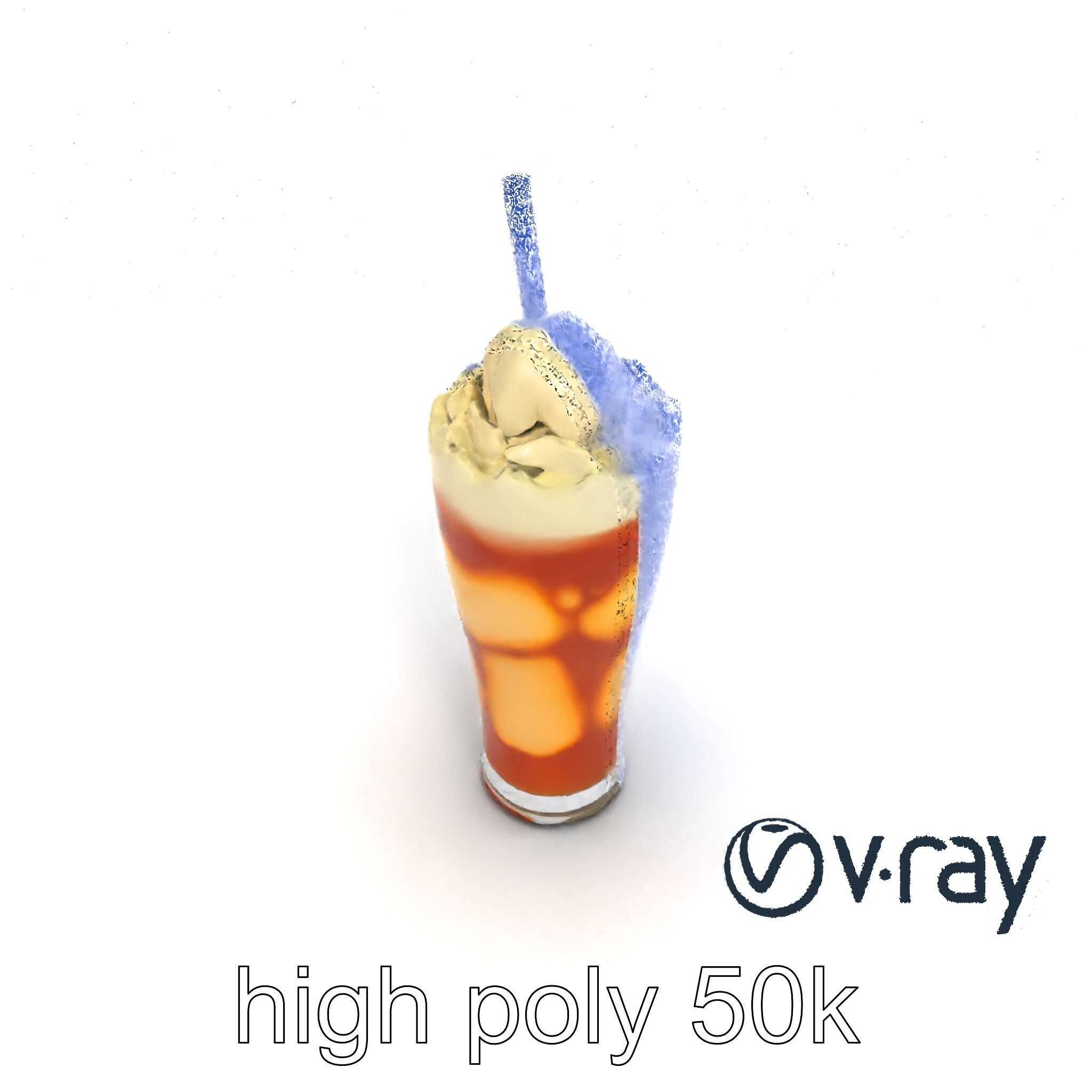 Root Beer Float Glass model pack Low-poly 3D model_20