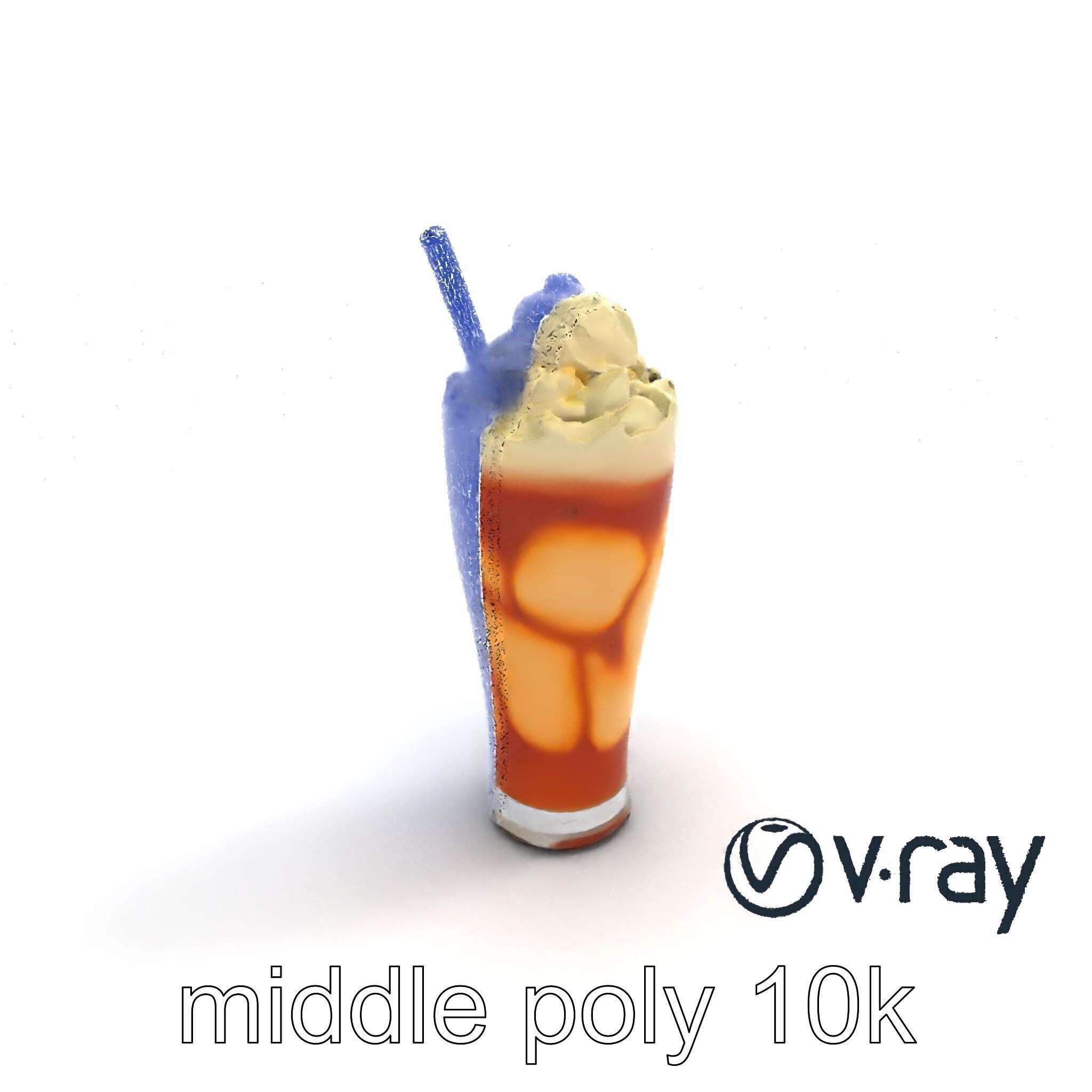 Root Beer Float Glass model pack Low-poly 3D model_13
