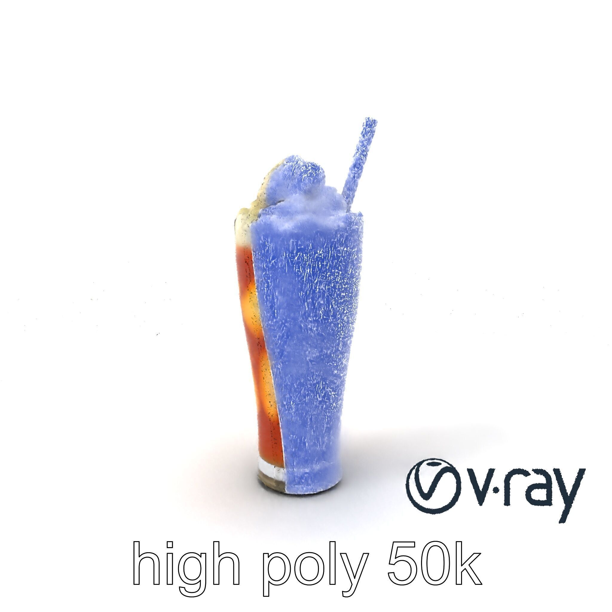 Root Beer Float Glass model pack Low-poly 3D model_10