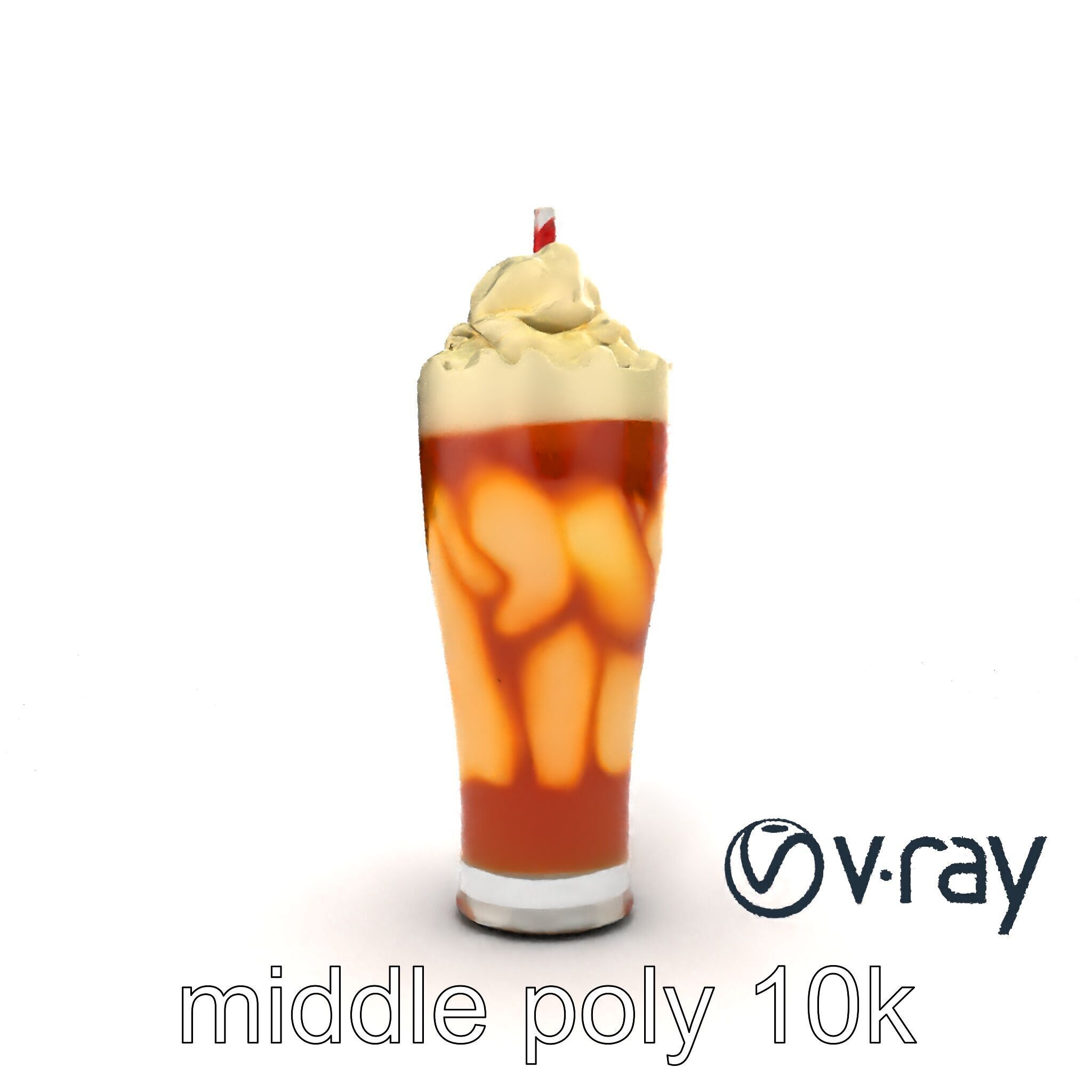 Root Beer Float Glass model pack Low-poly 3D model_18