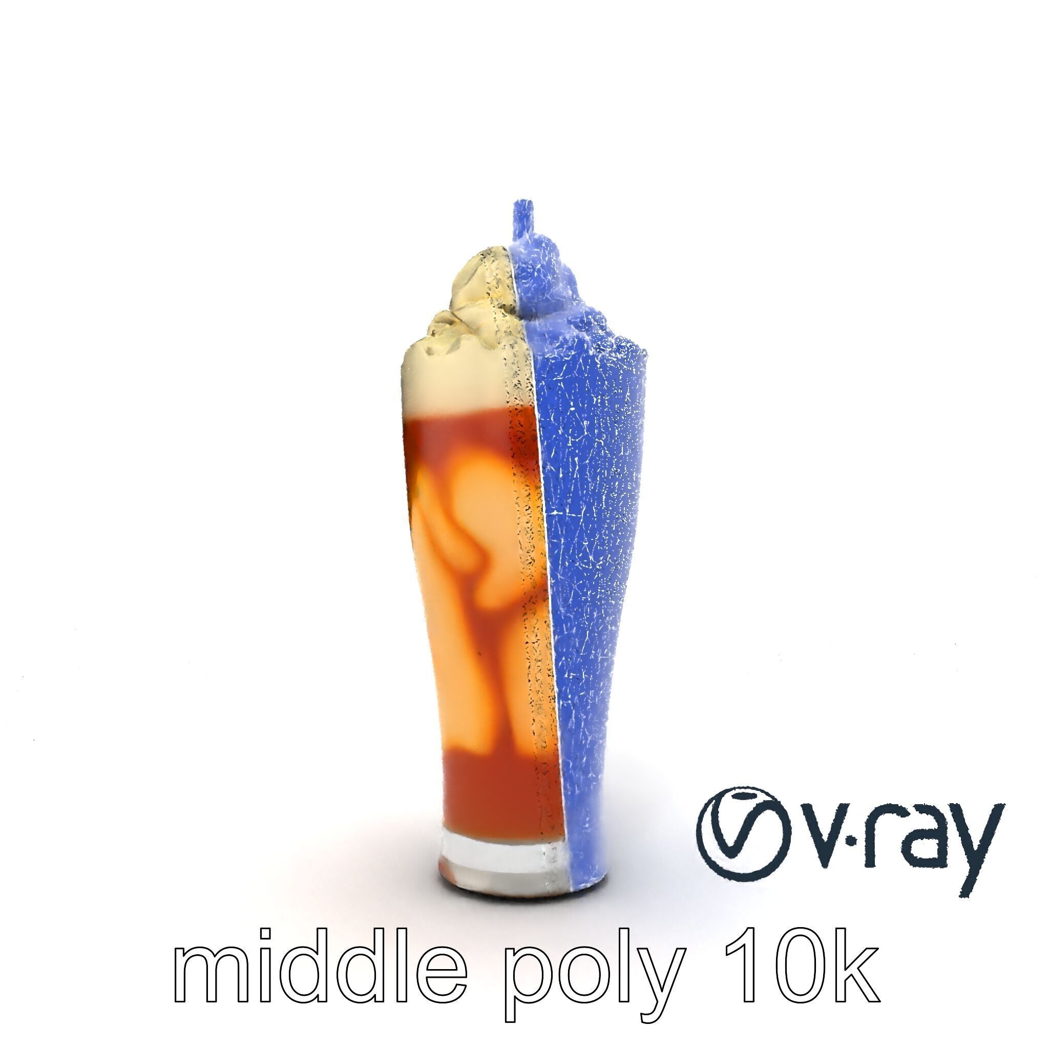 Root Beer Float Glass model pack Low-poly 3D model_15