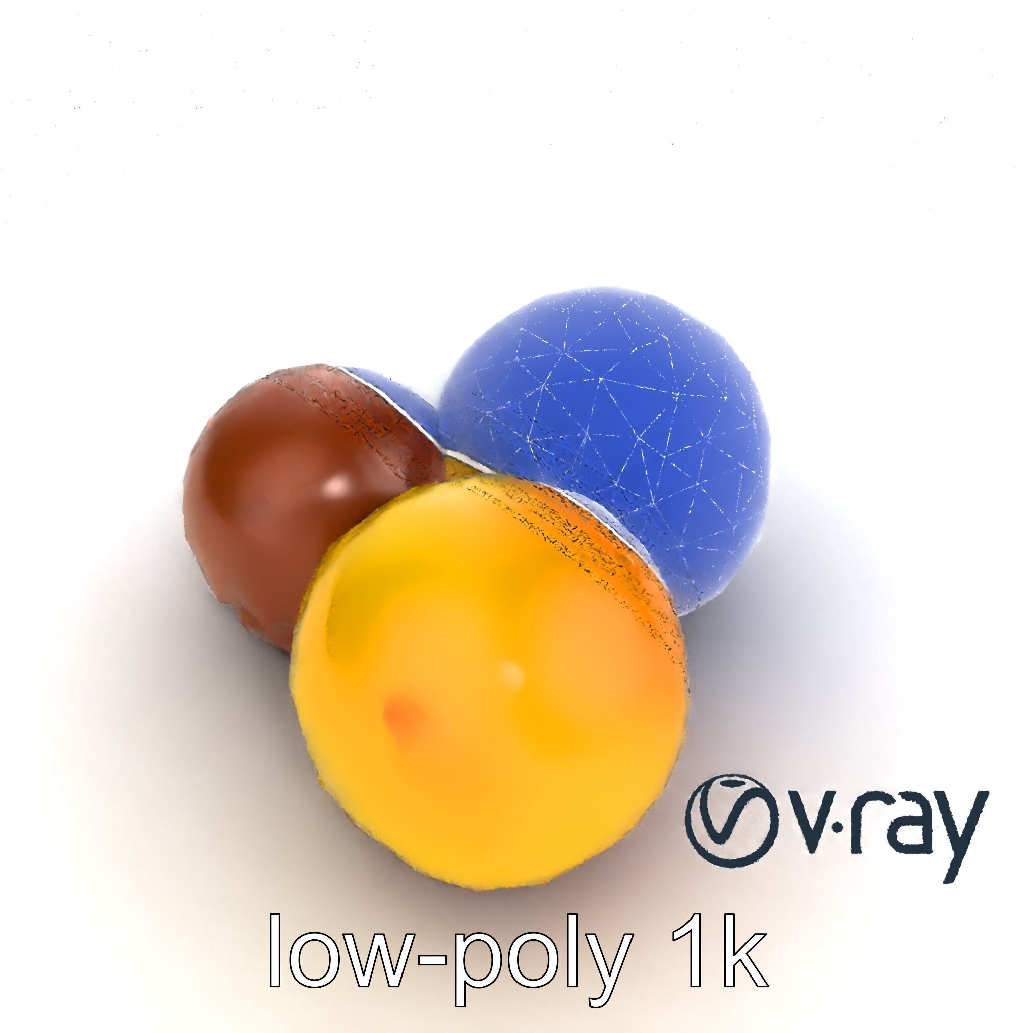 Exotic Mochi Ice Cream Trio Model Pack Low-poly 3D model_15