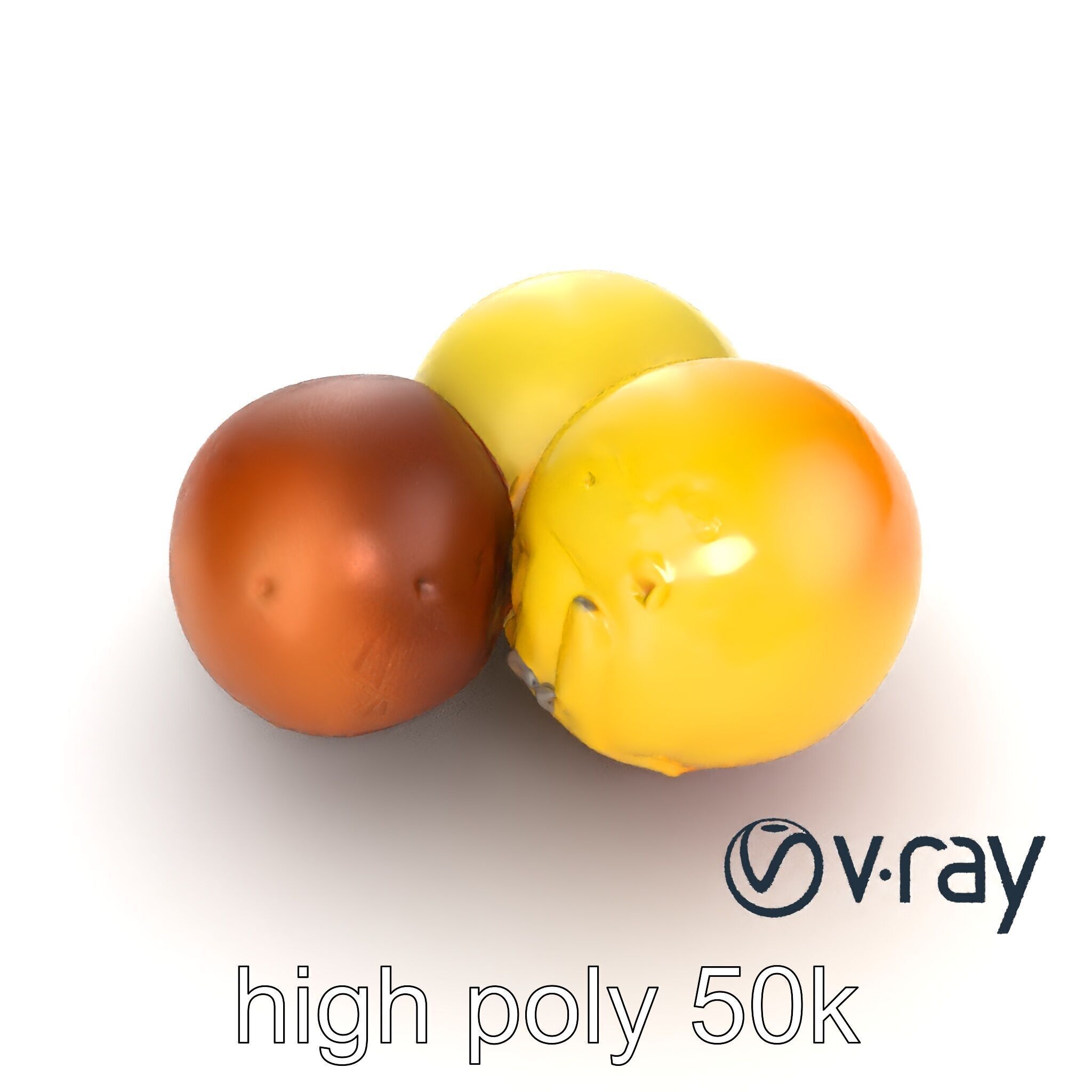 Exotic Mochi Ice Cream Trio Model Pack Low-poly 3D model_16