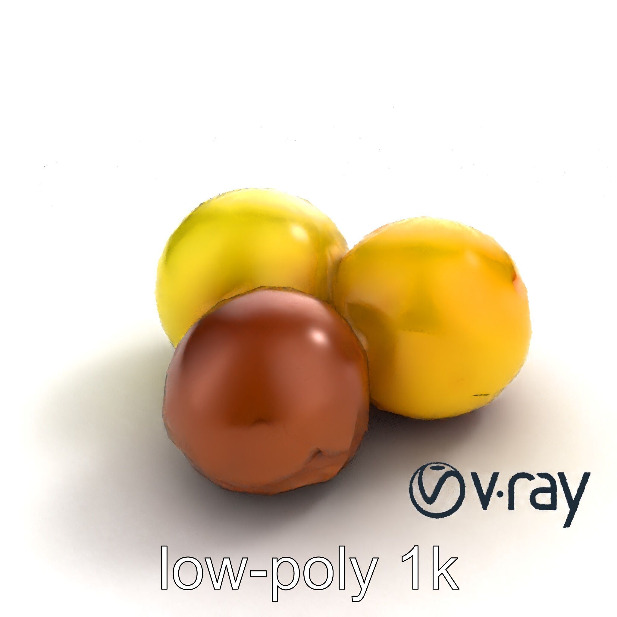 Exotic Mochi Ice Cream Trio Model Pack Low-poly 3D model_9