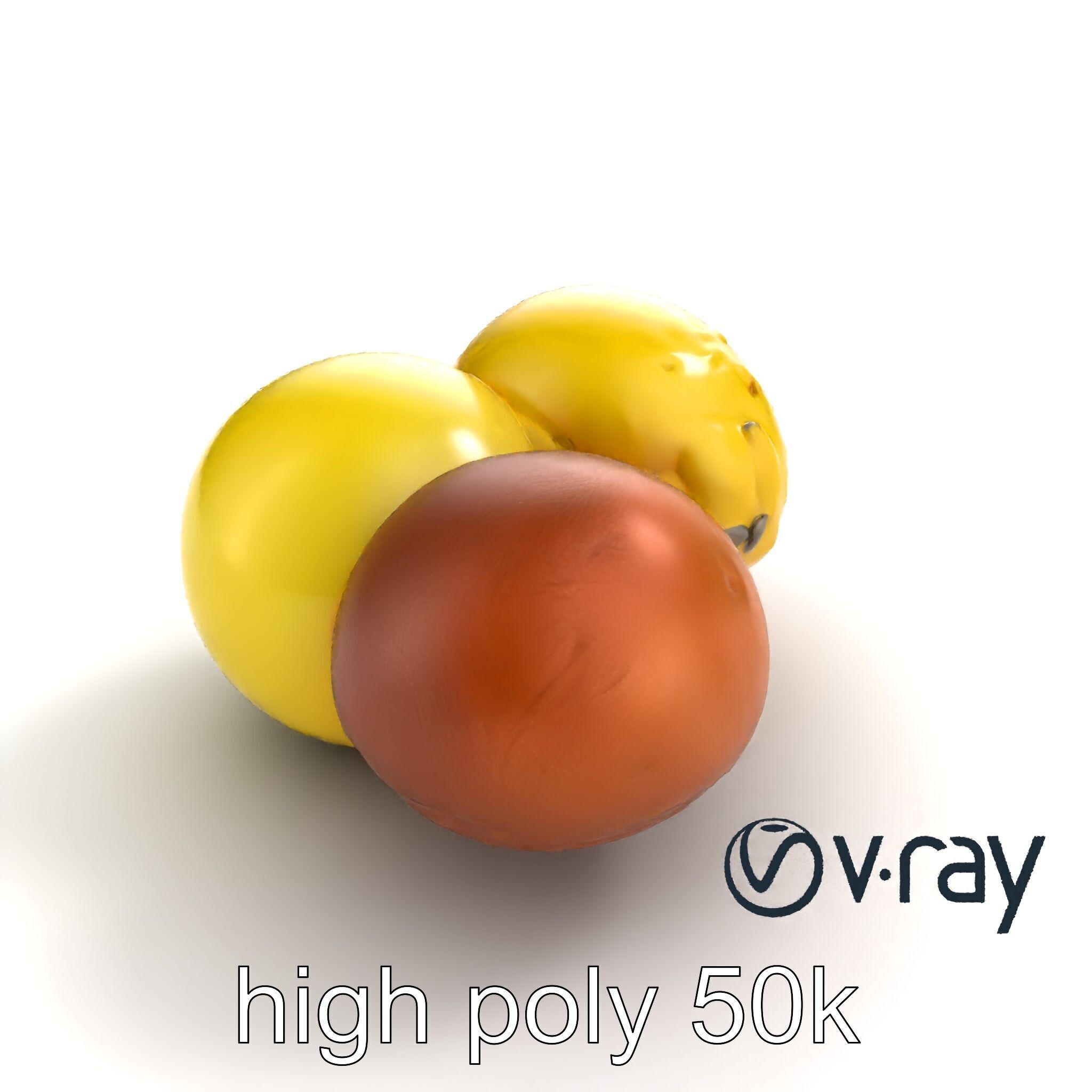 Exotic Mochi Ice Cream Trio Model Pack Low-poly 3D model_19