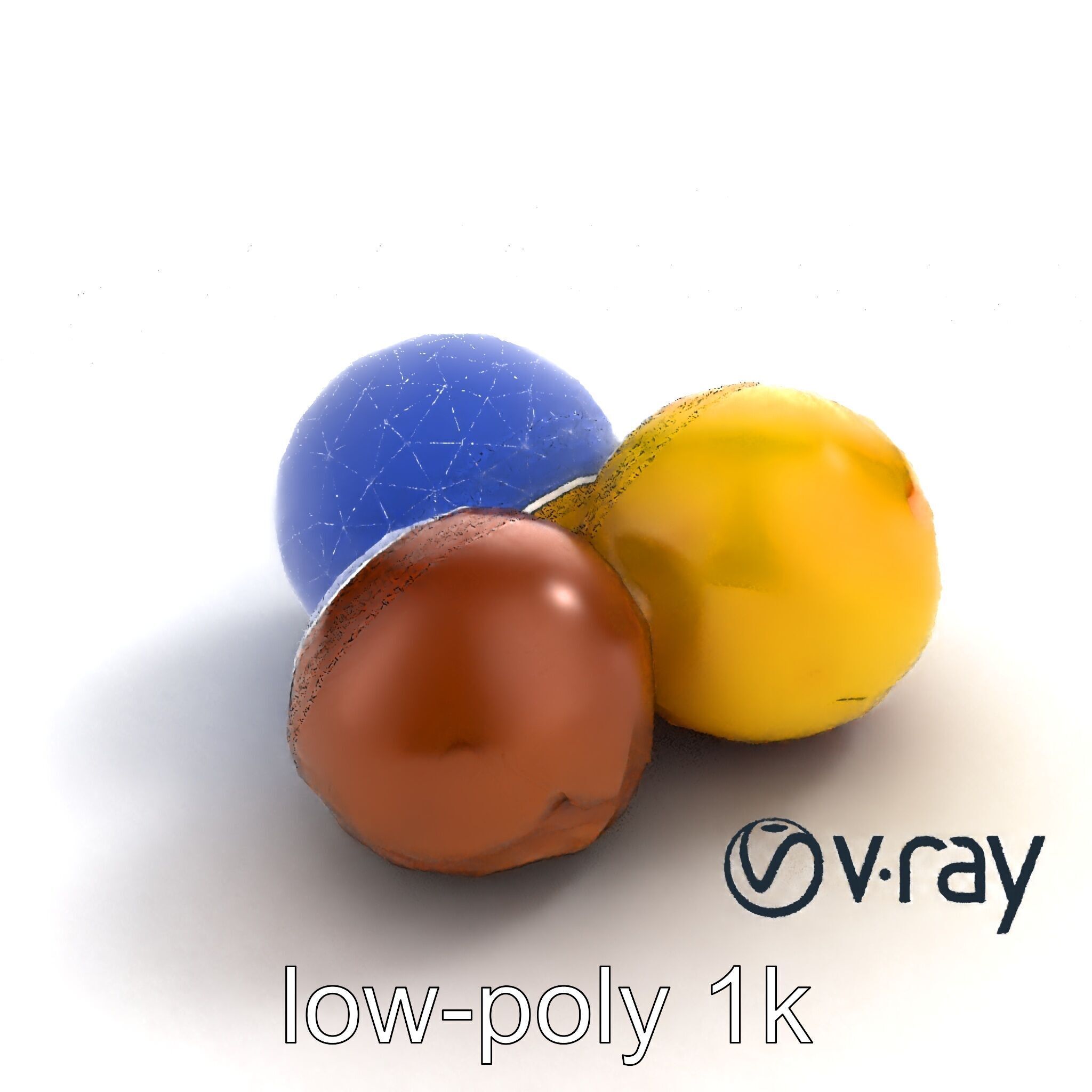 Exotic Mochi Ice Cream Trio Model Pack Low-poly 3D model_12