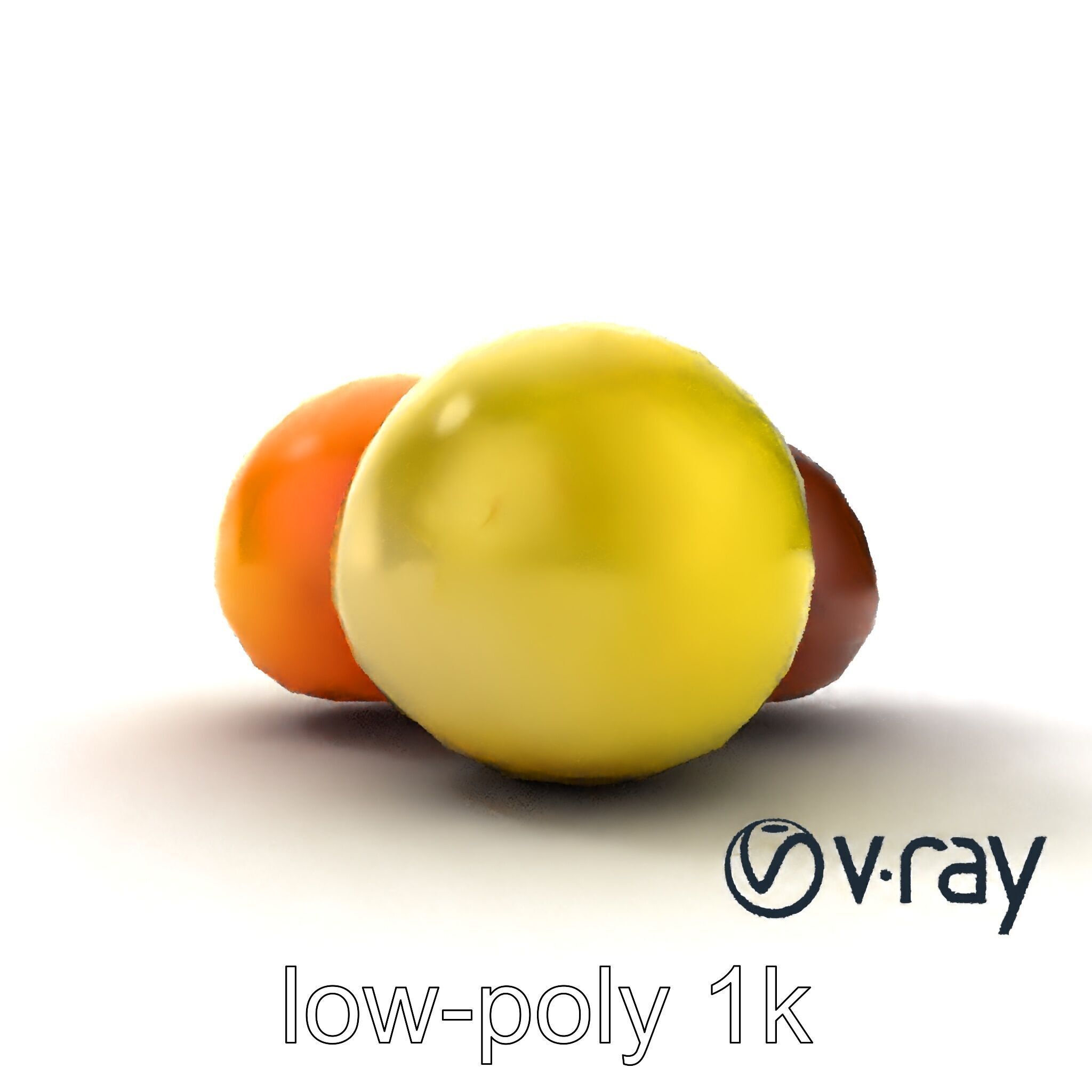 Exotic Mochi Ice Cream Trio Model Pack Low-poly 3D model_24