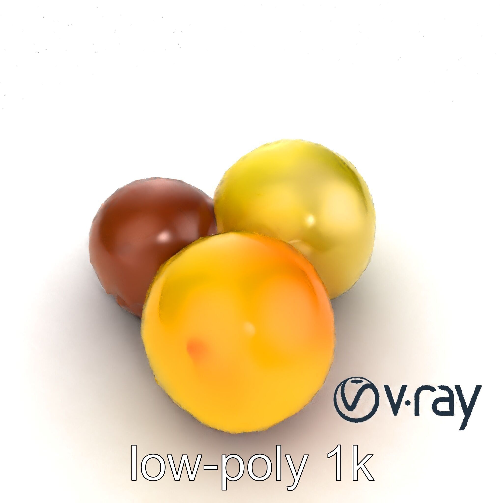 Exotic Mochi Ice Cream Trio Model Pack Low-poly 3D model_18