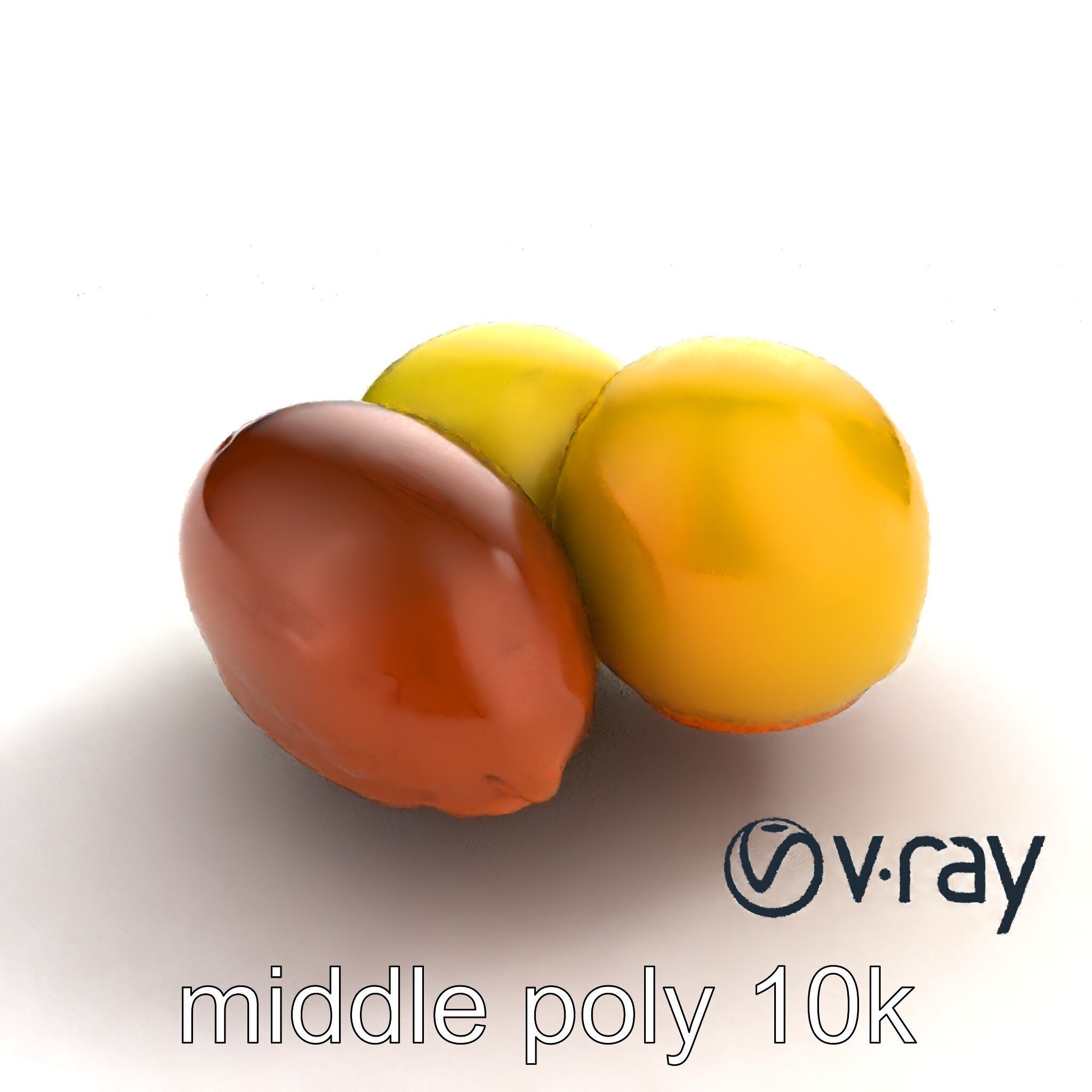 Exotic Mochi Ice Cream Trio Model Pack Low-poly 3D model_8
