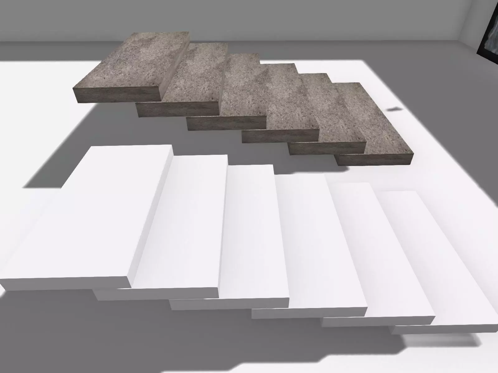 6 steps block mesh Free low-poly 3D model_0