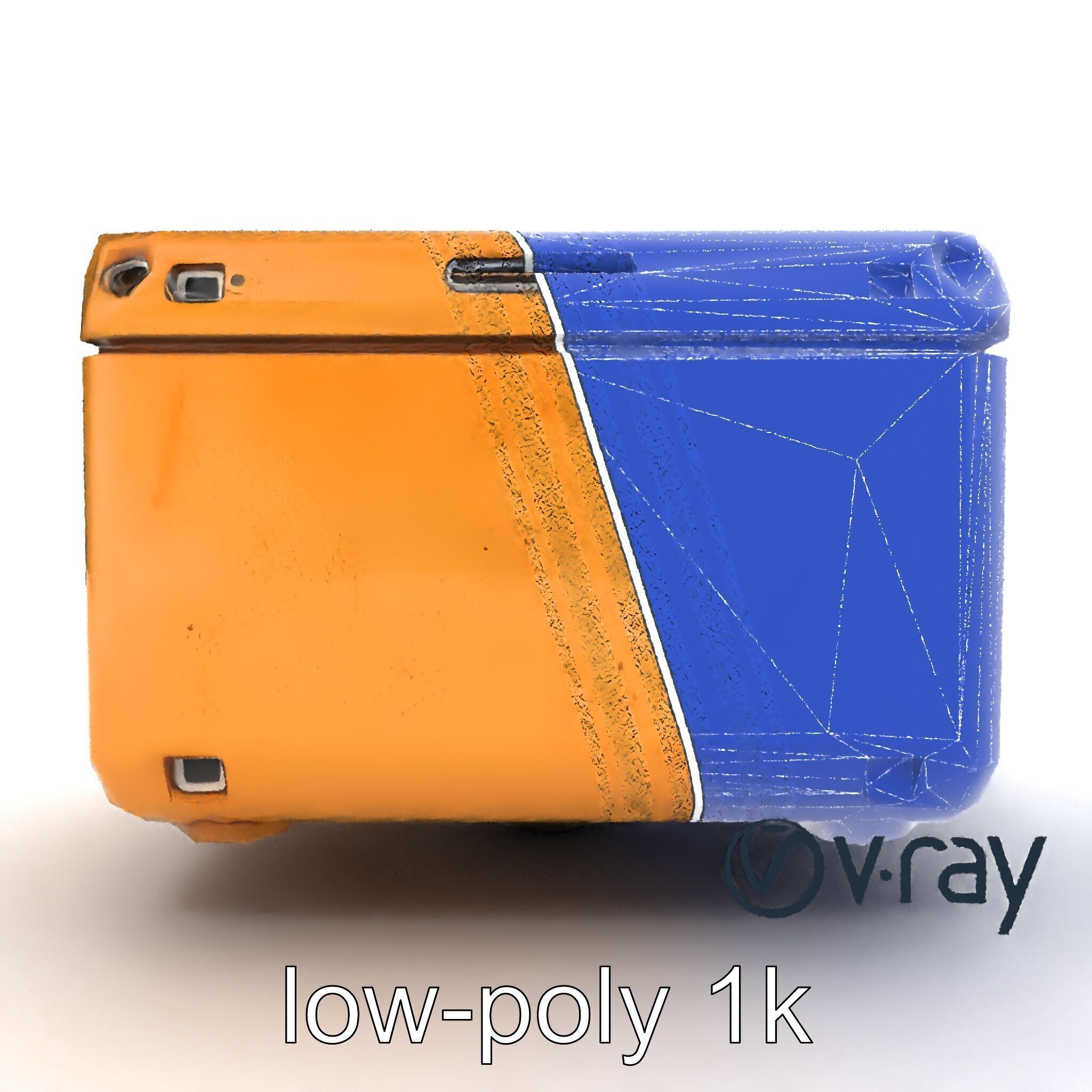 Futuristic Storage Box Design model pack Low-poly 3D model_29