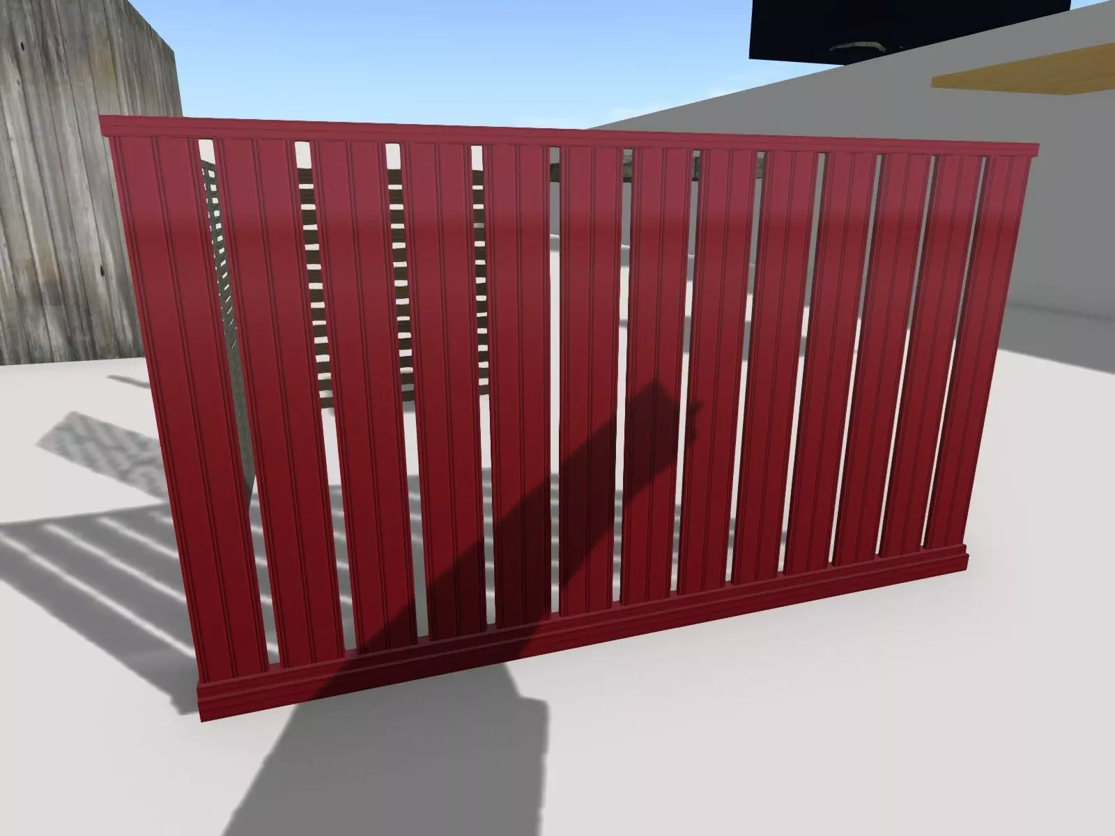 Wall Panel Divider with slots Free low-poly 3D model_0