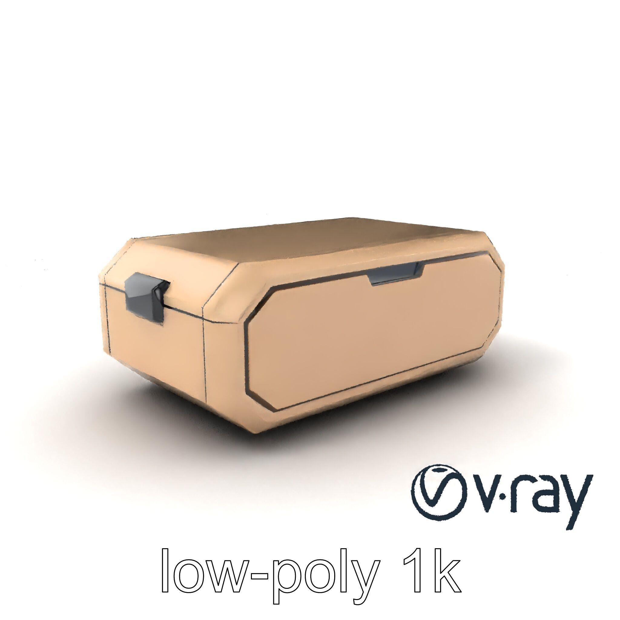 Futuristic Storage Box Sleek Design Model Pack Low-poly 3D model_5