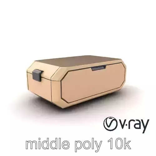 Futuristic Storage Box Sleek Design Model Pack Low-poly 3D model