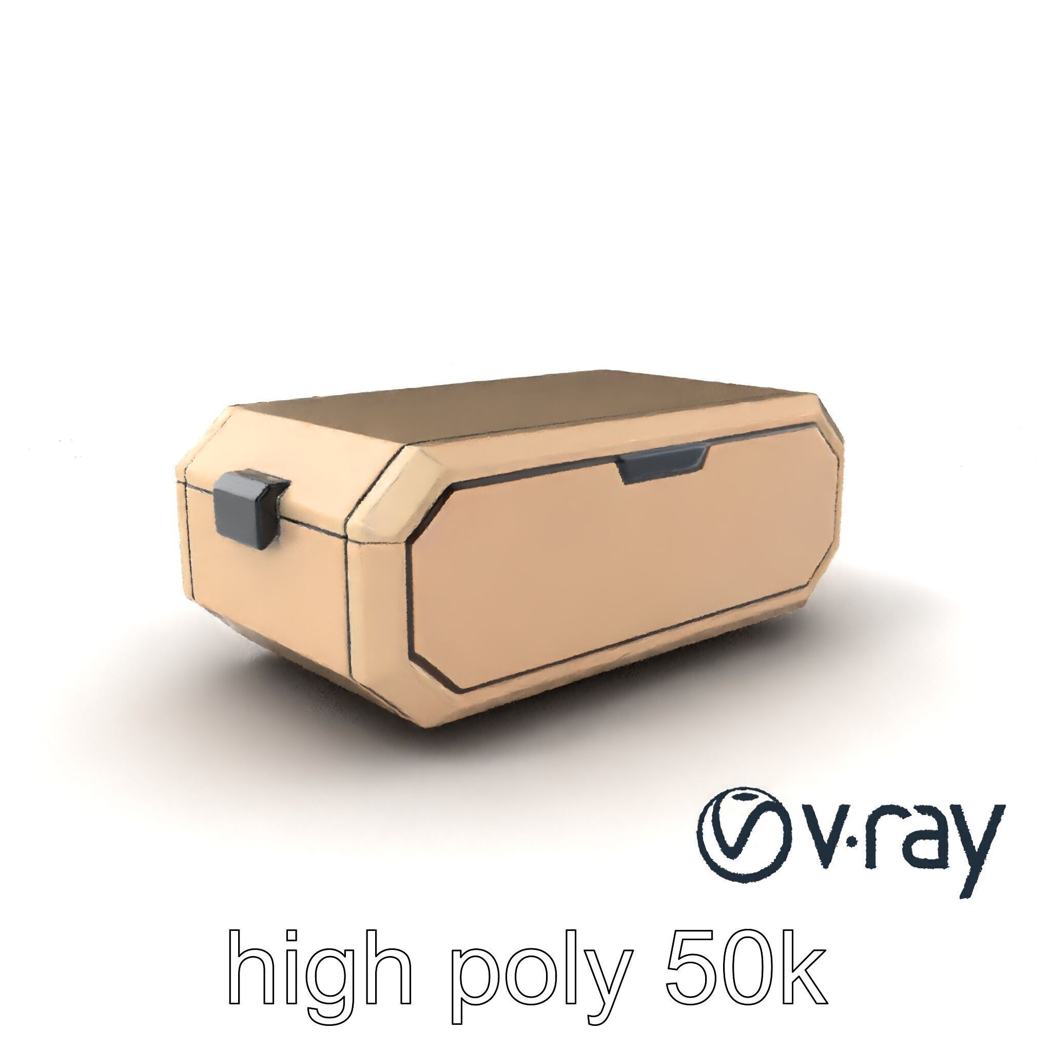 Futuristic Storage Box Sleek Design Model Pack Low-poly 3D model_2