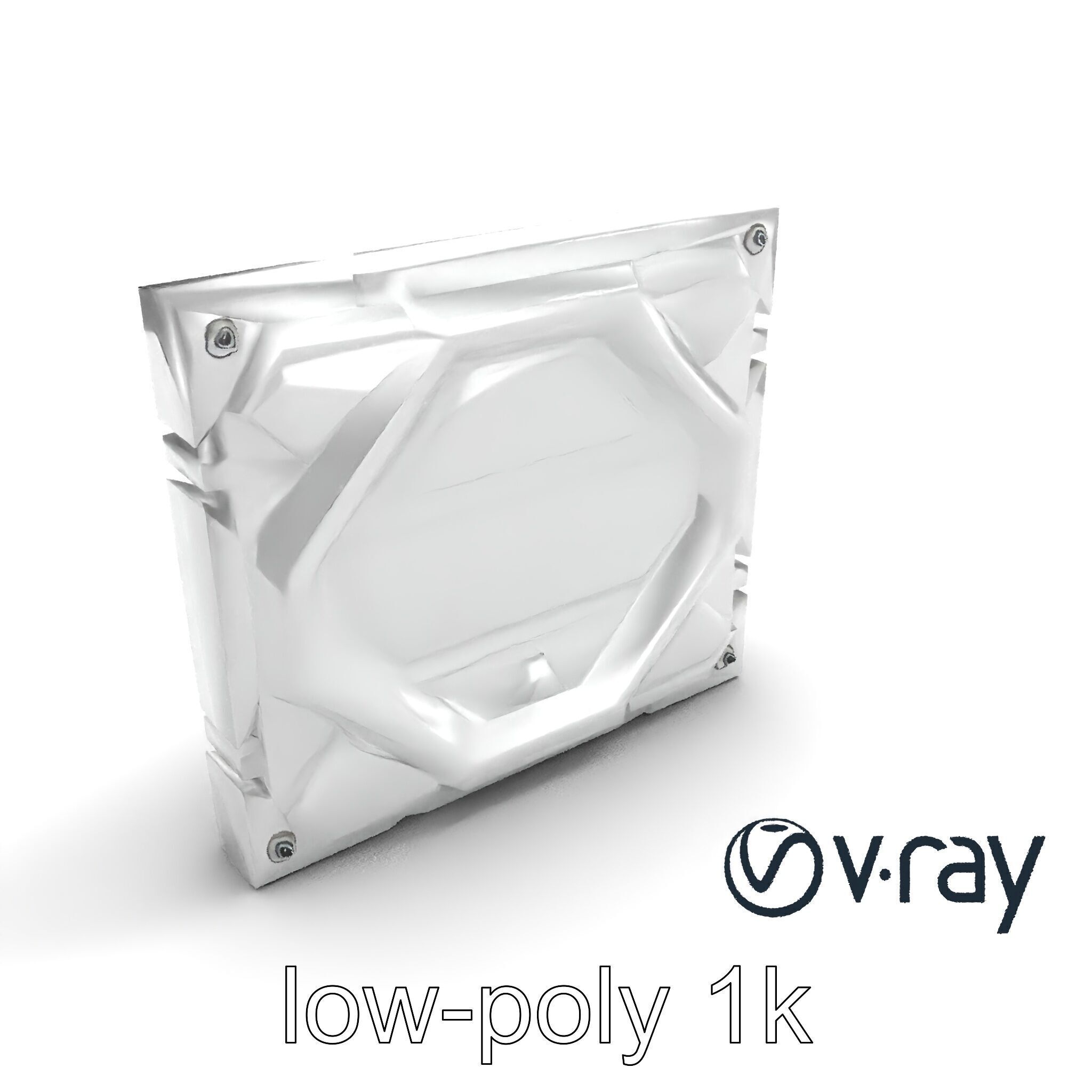 Futuristic Modular Wall Panel Design model pack Low-poly 3D model_8