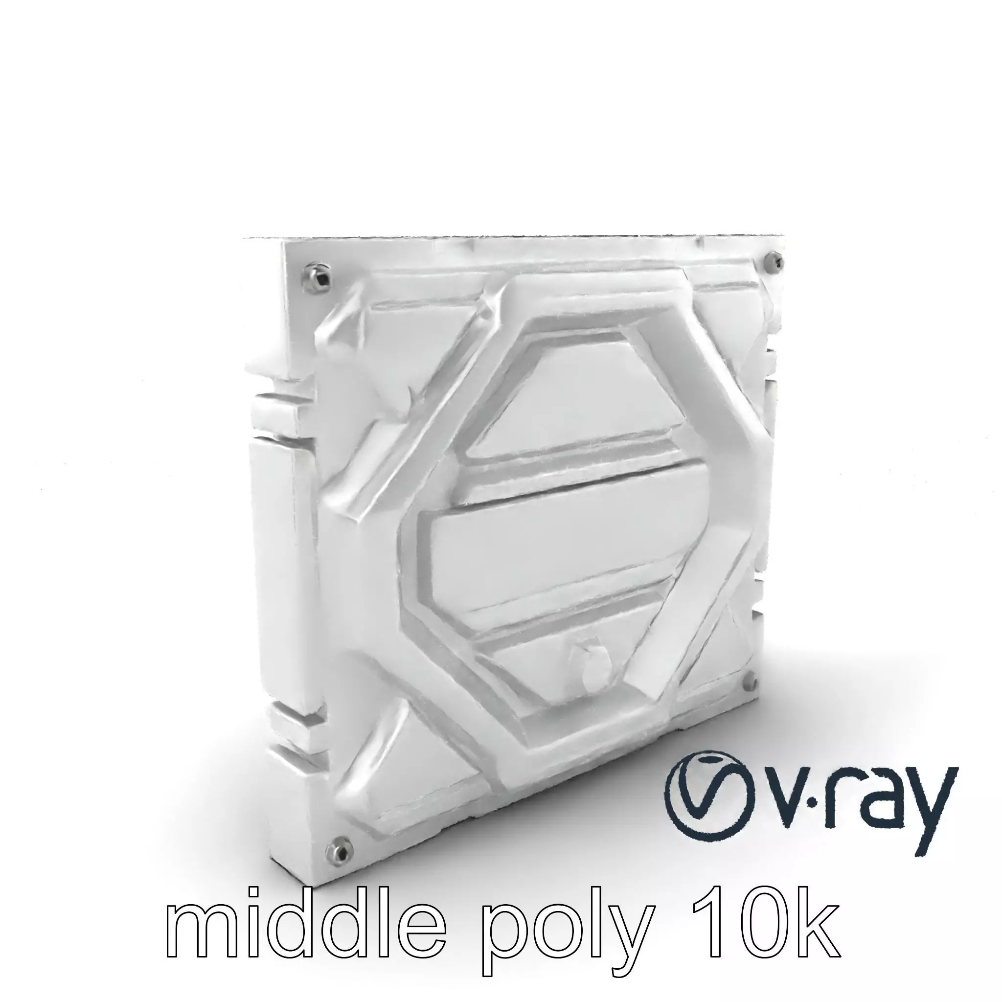 Futuristic Modular Wall Panel Design model pack Low-poly 3D model_0