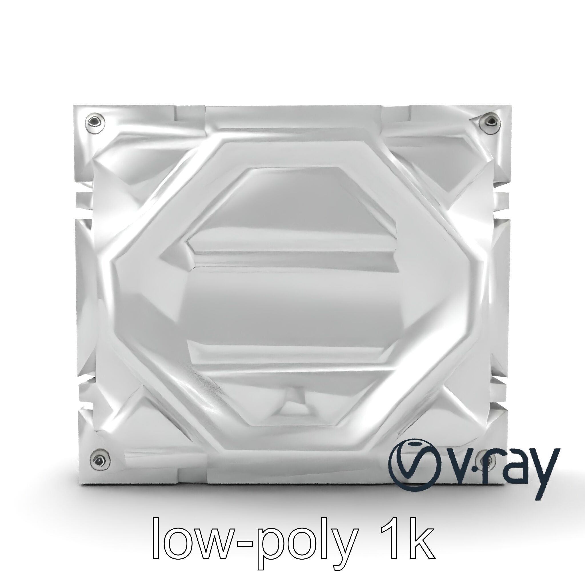 Futuristic Modular Wall Panel Design model pack Low-poly 3D model_13