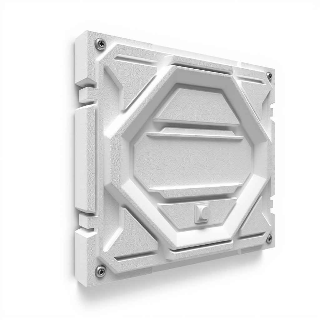 Futuristic Modular Wall Panel Design model pack Low-poly 3D model_3