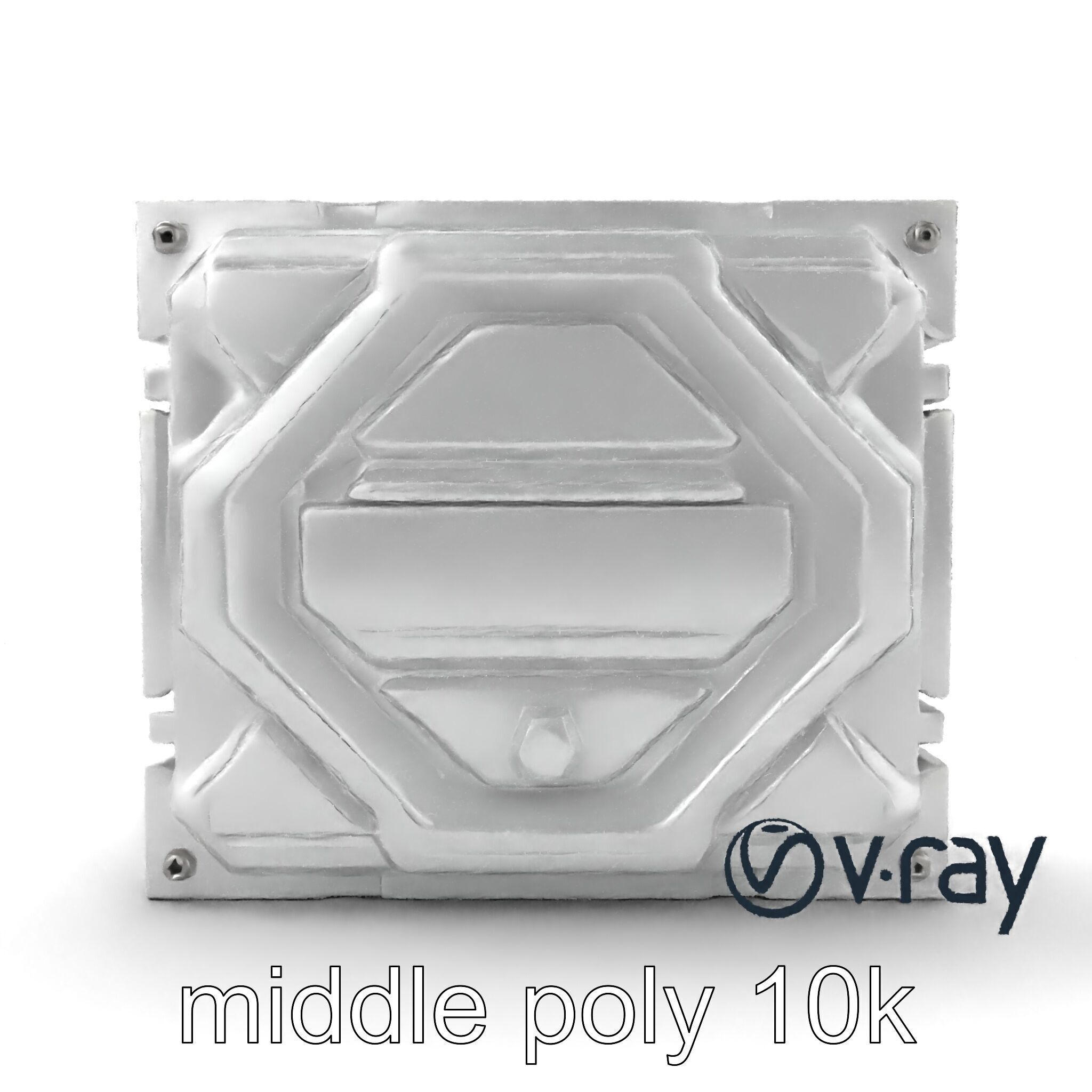 Futuristic Modular Wall Panel Design model pack Low-poly 3D model_12