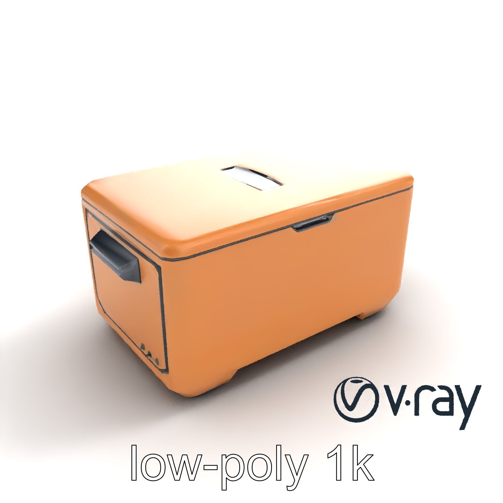 Futuristic Storage Box with Sleek Design Model Pack Low-poly 3D model_8