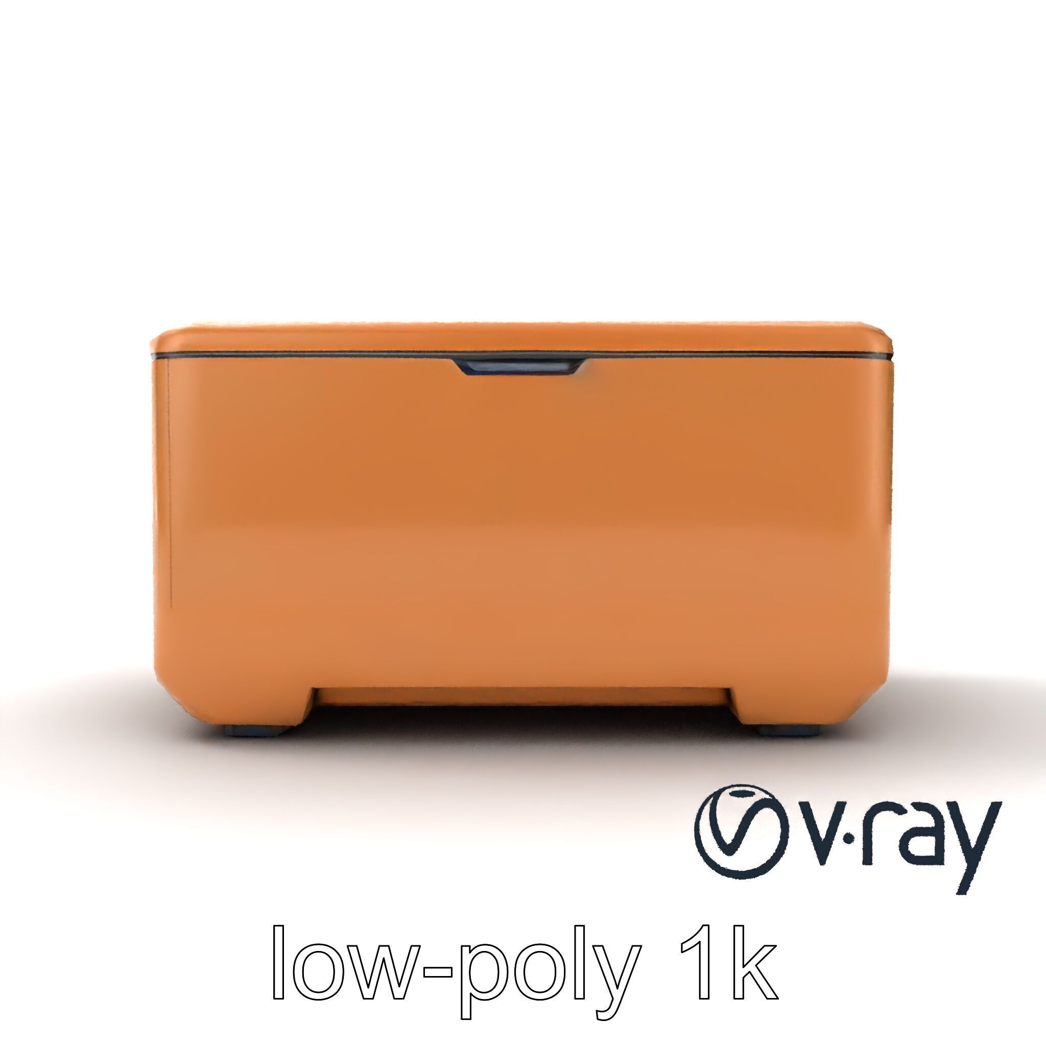 Futuristic Storage Box with Sleek Design Model Pack Low-poly 3D model_13