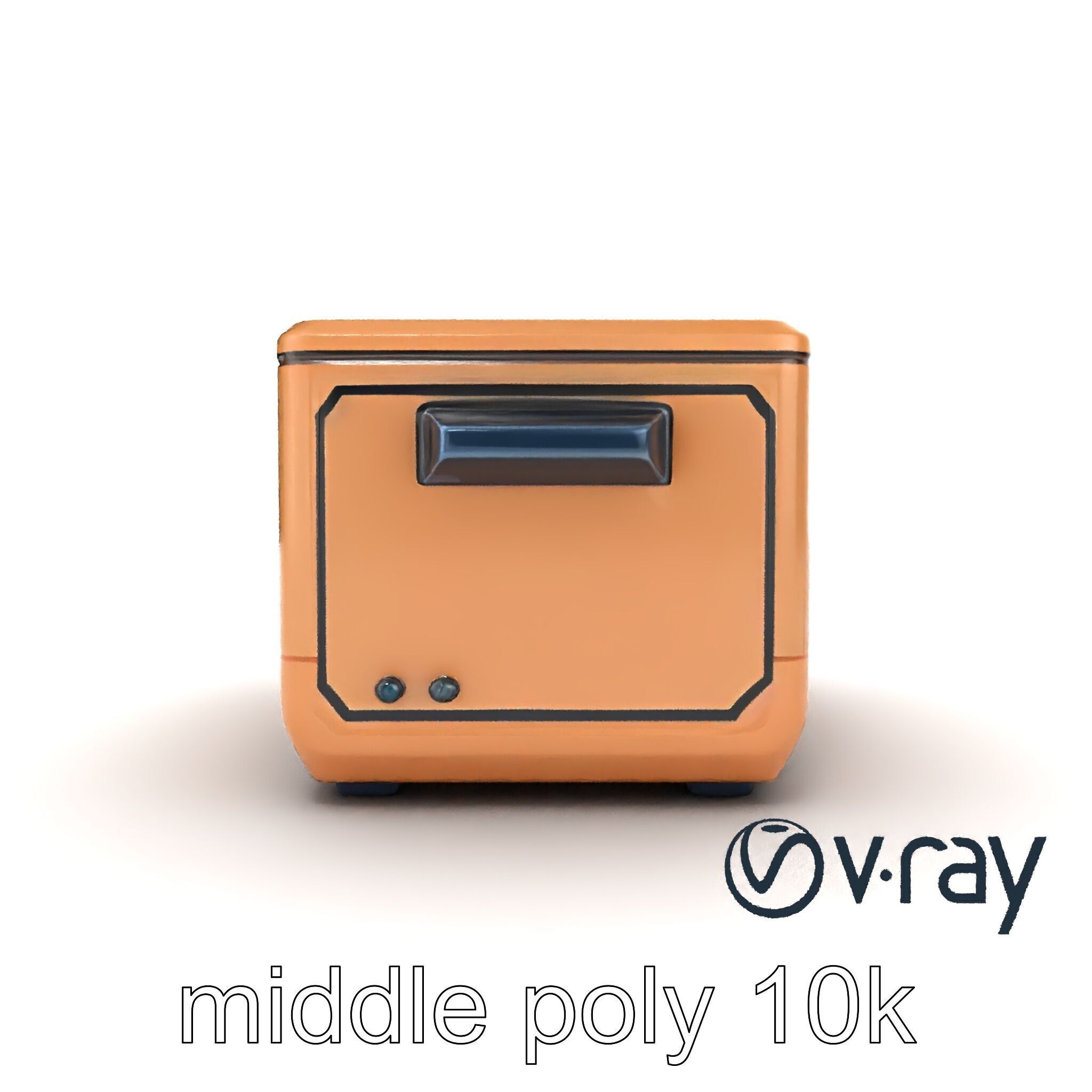 Futuristic Storage Box with Sleek Design Model Pack Low-poly 3D model_14