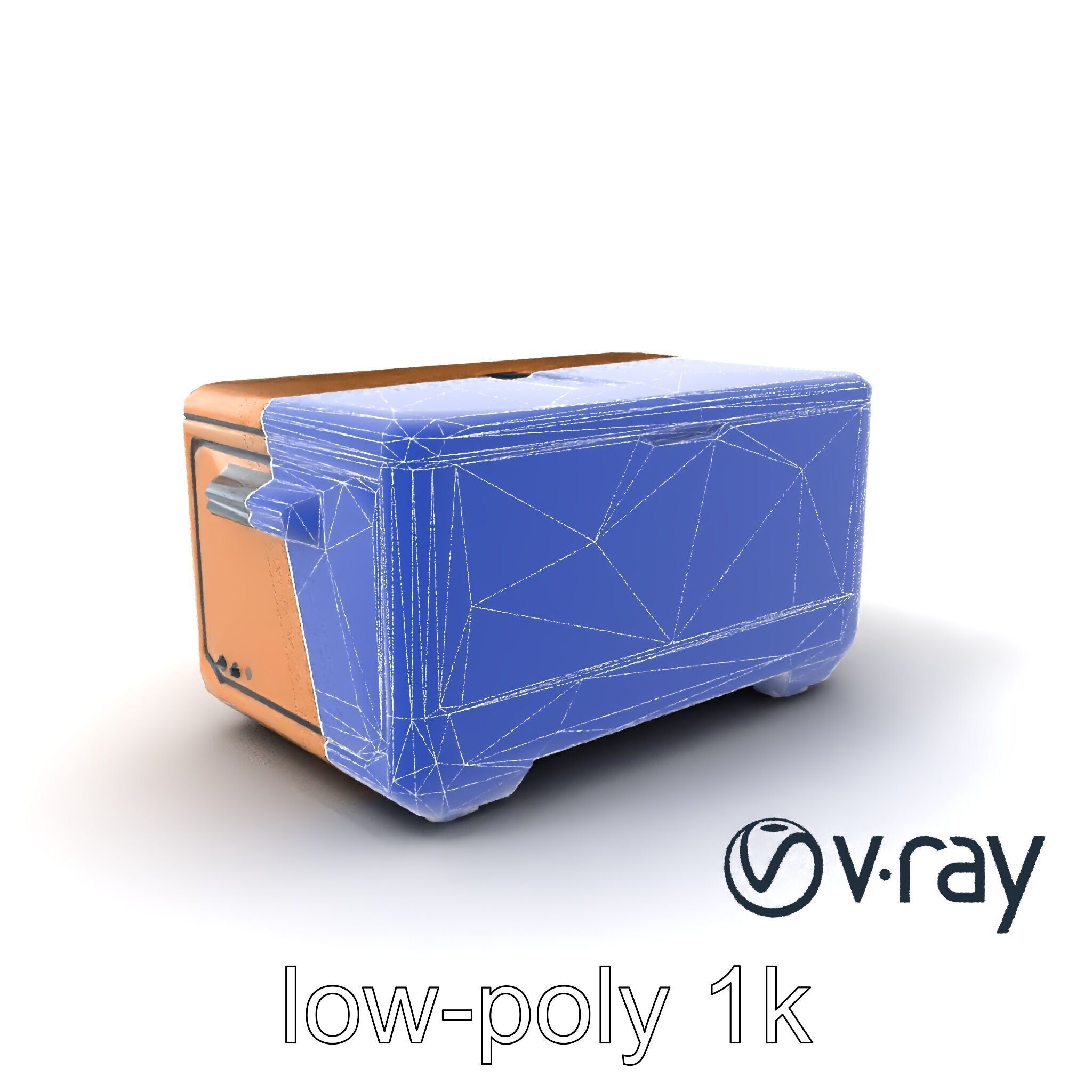 Futuristic Storage Box with Sleek Design Model Pack Low-poly 3D model_6