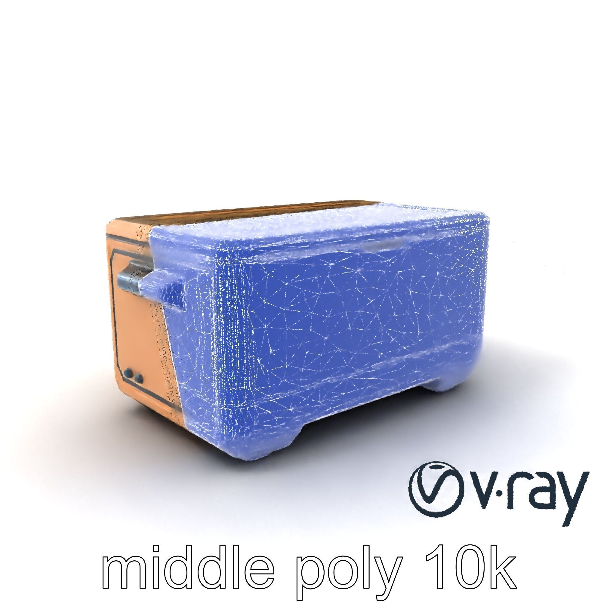 Futuristic Storage Box with Sleek Design Model Pack Low-poly 3D model_5