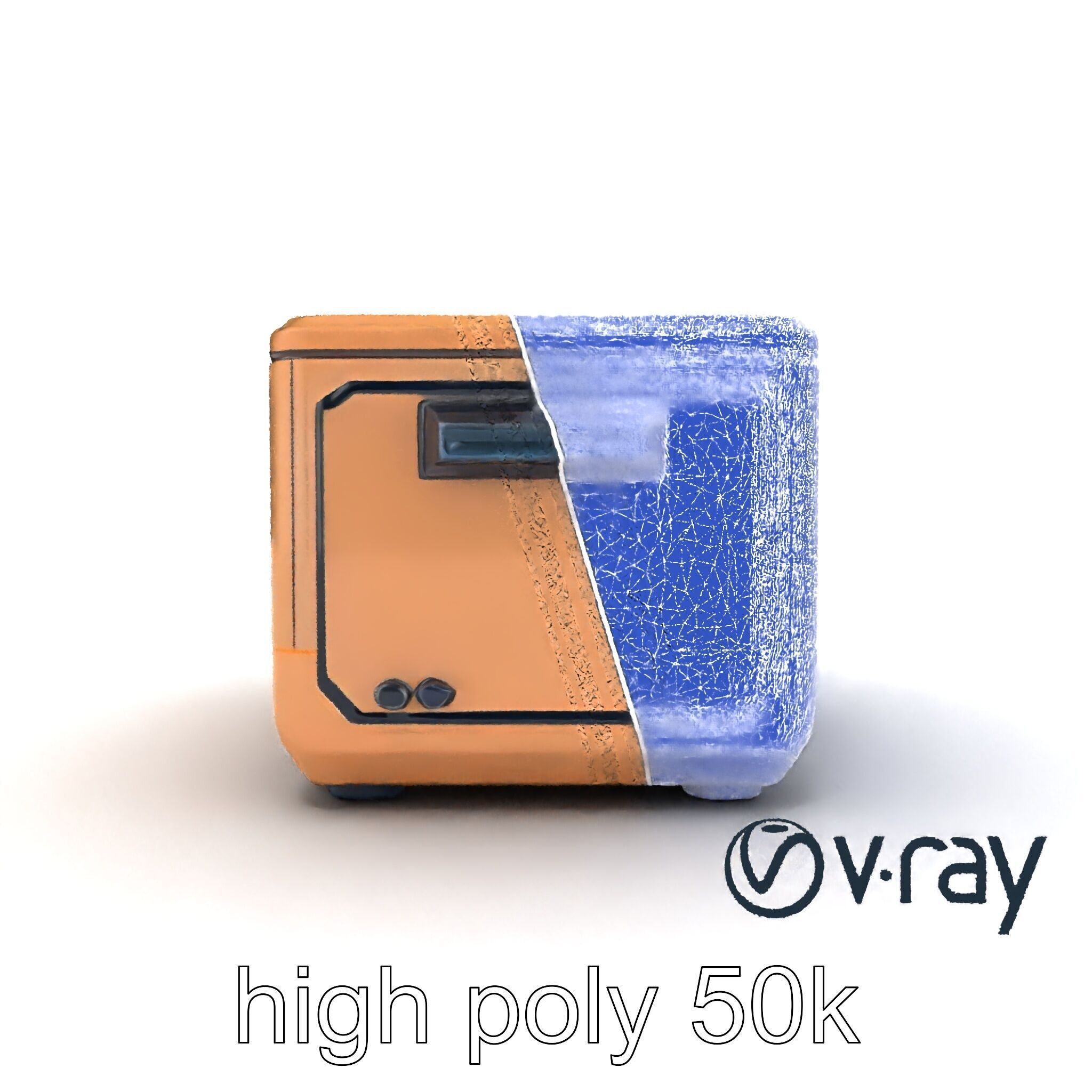 Futuristic Storage Box with Sleek Design Model Pack Low-poly 3D model_26