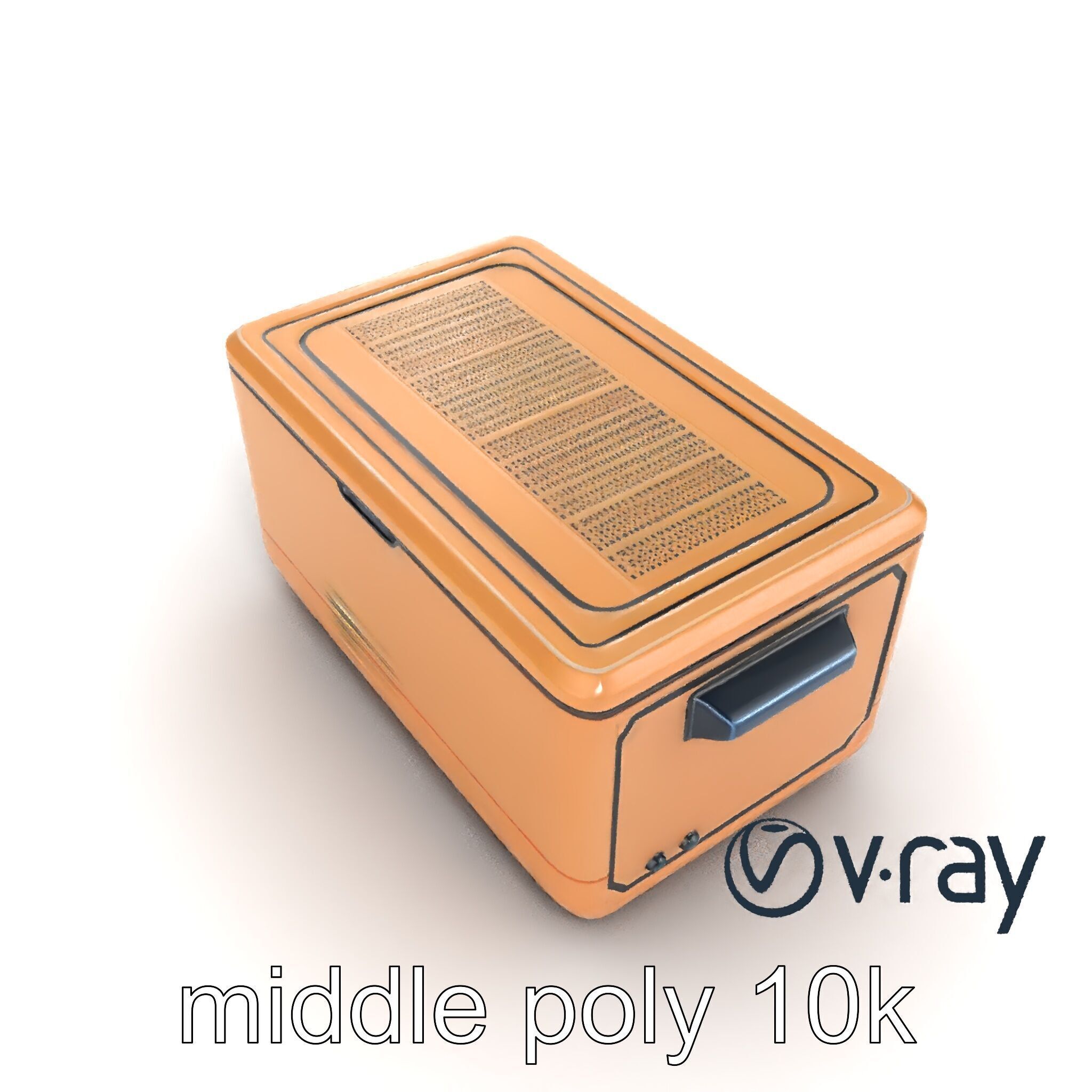 Futuristic Storage Box with Sleek Design Model Pack Low-poly 3D model_10
