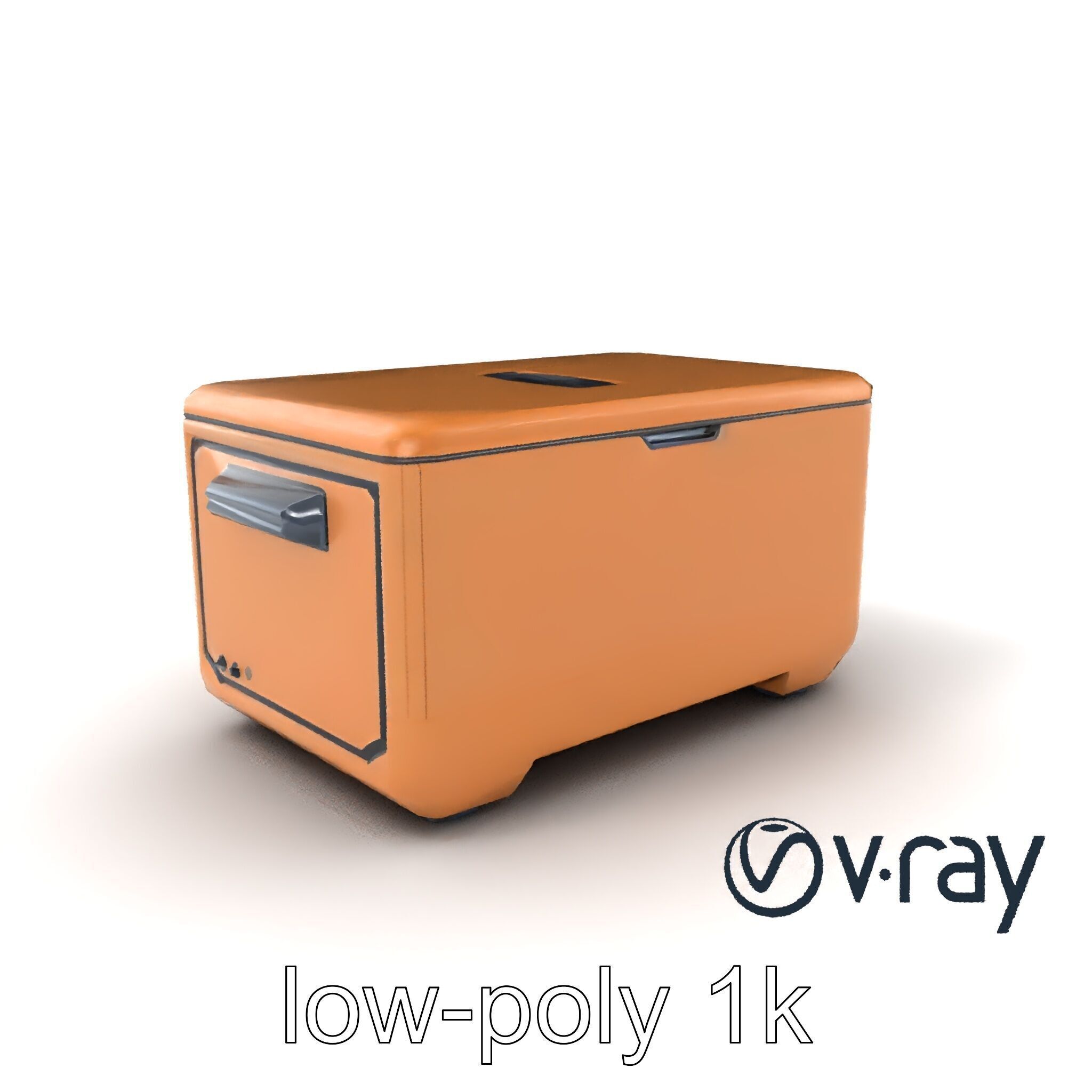 Futuristic Storage Box with Sleek Design Model Pack Low-poly 3D model_4