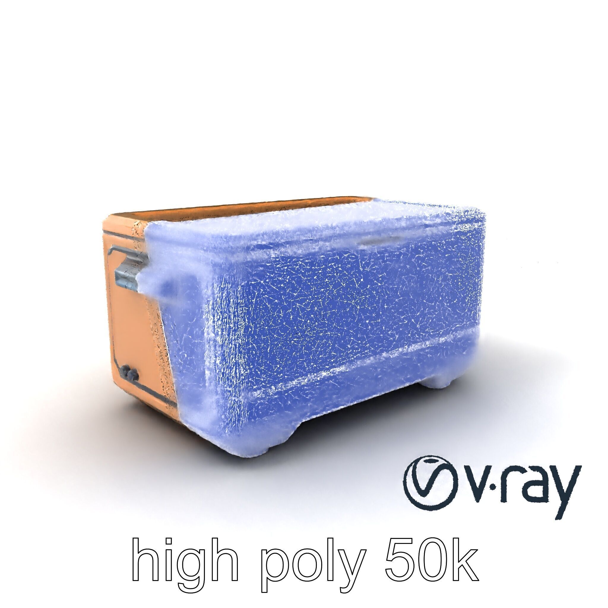 Futuristic Storage Box with Sleek Design Model Pack Low-poly 3D model_1