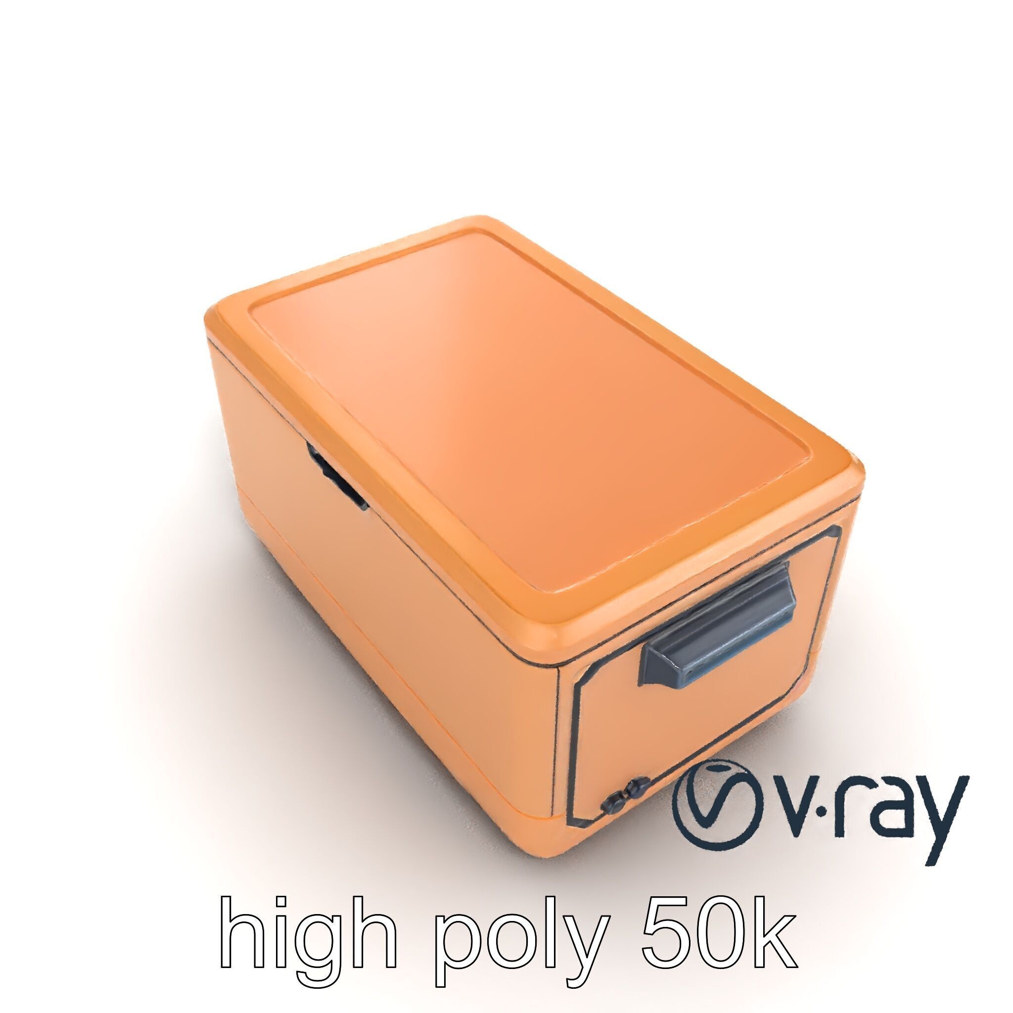 Futuristic Storage Box with Sleek Design Model Pack Low-poly 3D model_29
