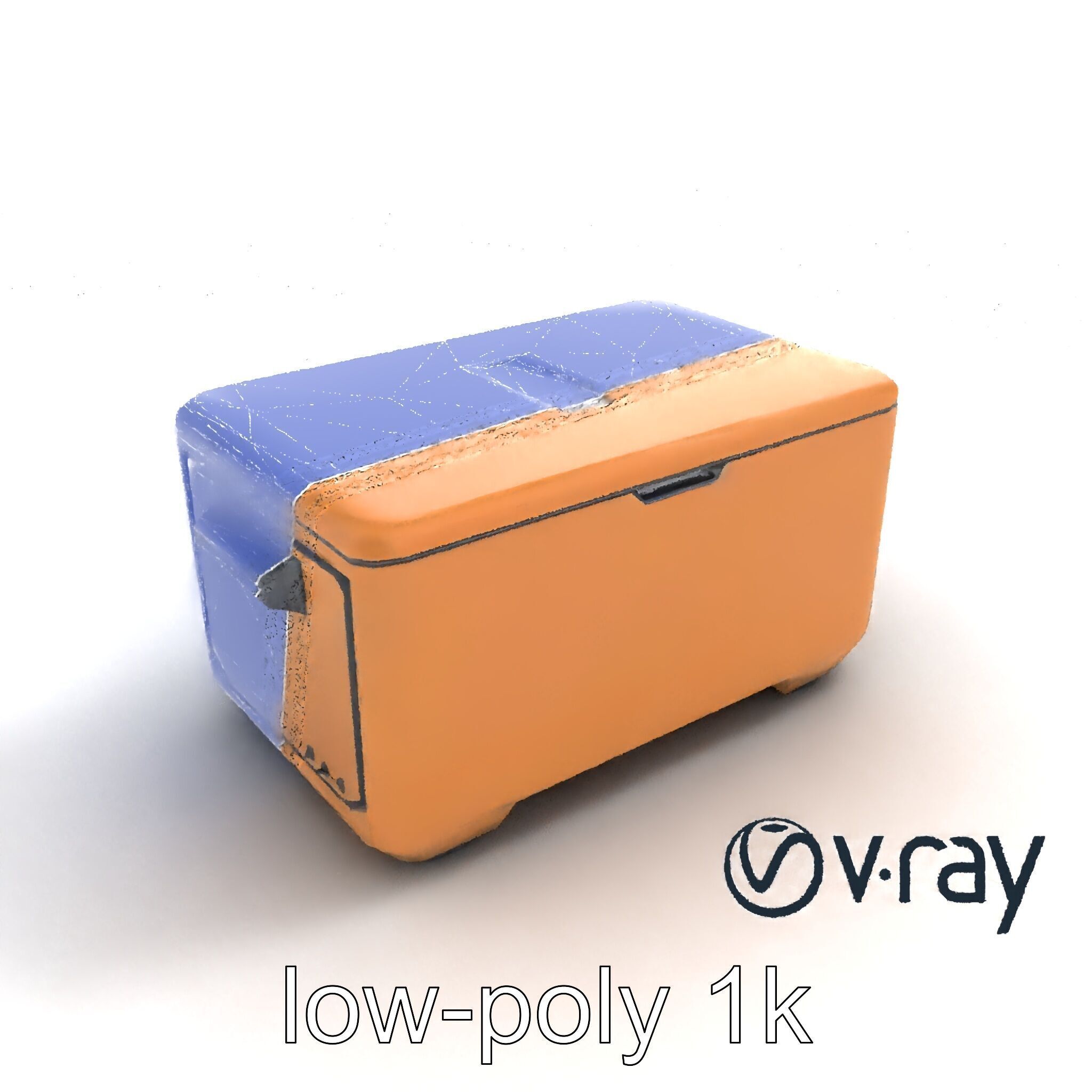 Futuristic Storage Box with Sleek Design Model Pack Low-poly 3D model_28