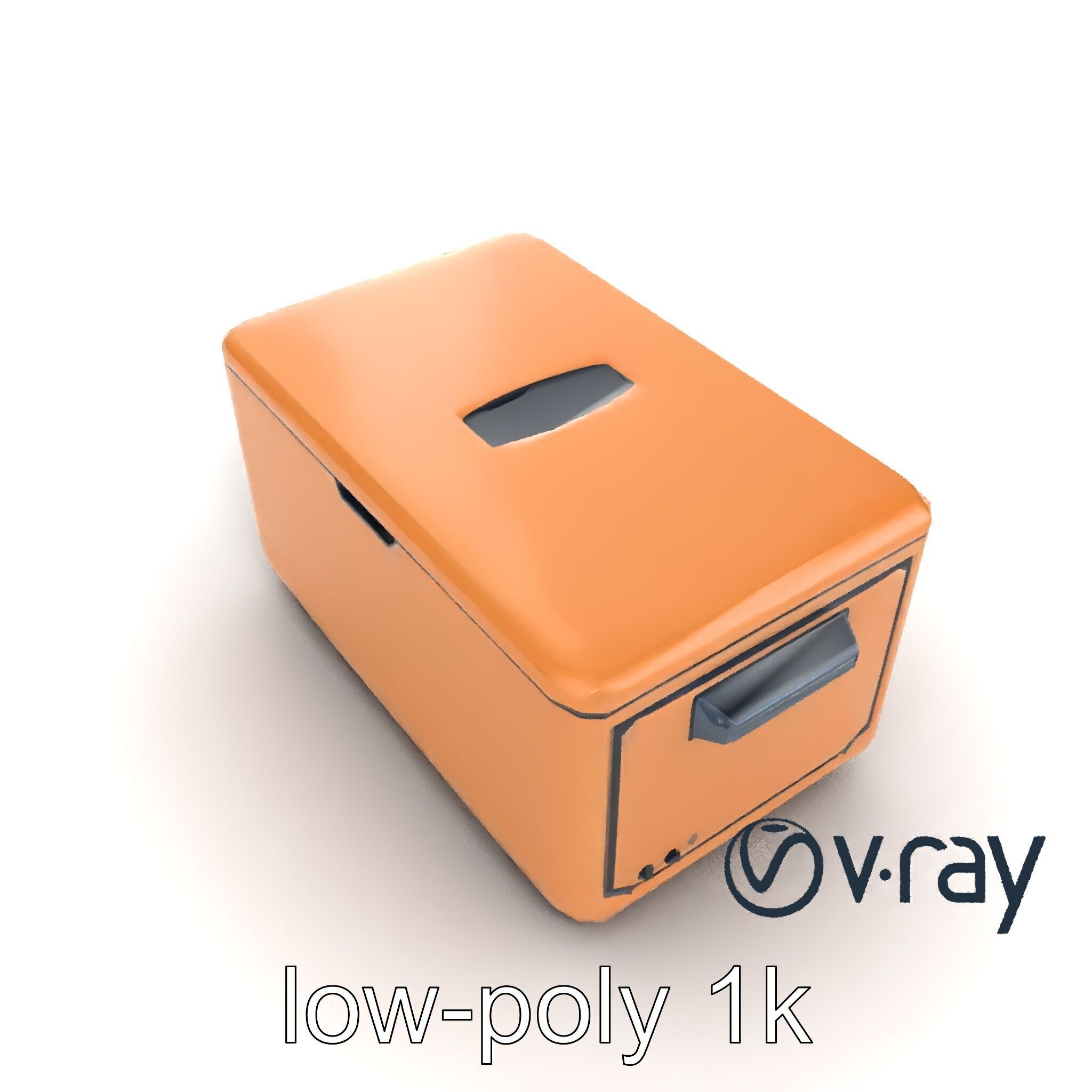 Futuristic Storage Box with Sleek Design Model Pack Low-poly 3D model_15