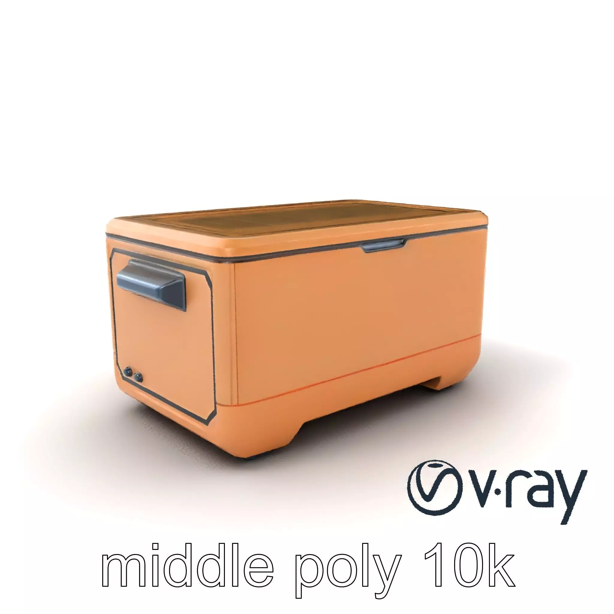 Futuristic Storage Box with Sleek Design Model Pack Low-poly 3D model_0
