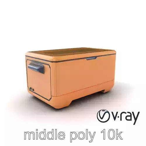 Futuristic Storage Box with Sleek Design Model Pack Low-poly 3D model