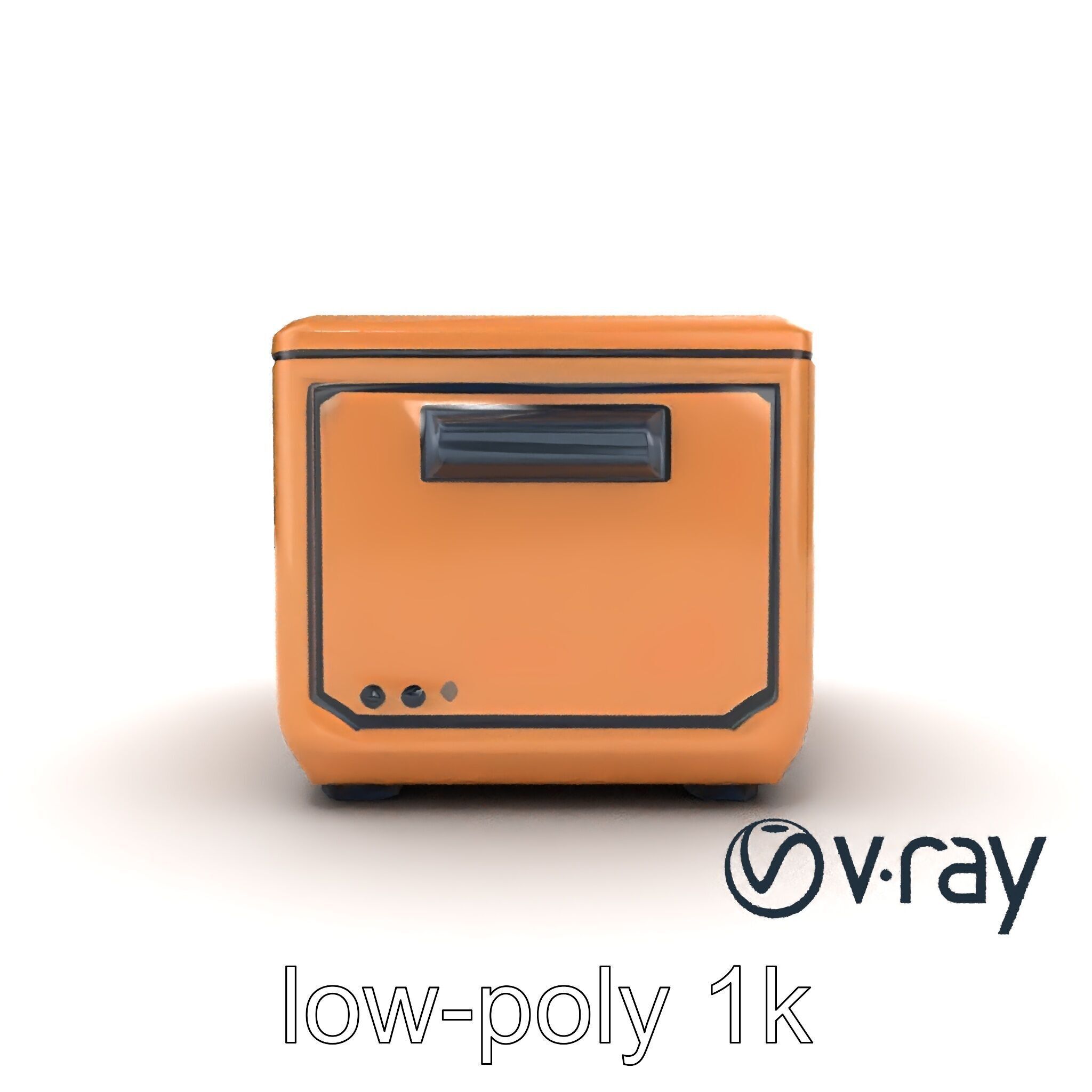Futuristic Storage Box with Sleek Design Model Pack Low-poly 3D model_16