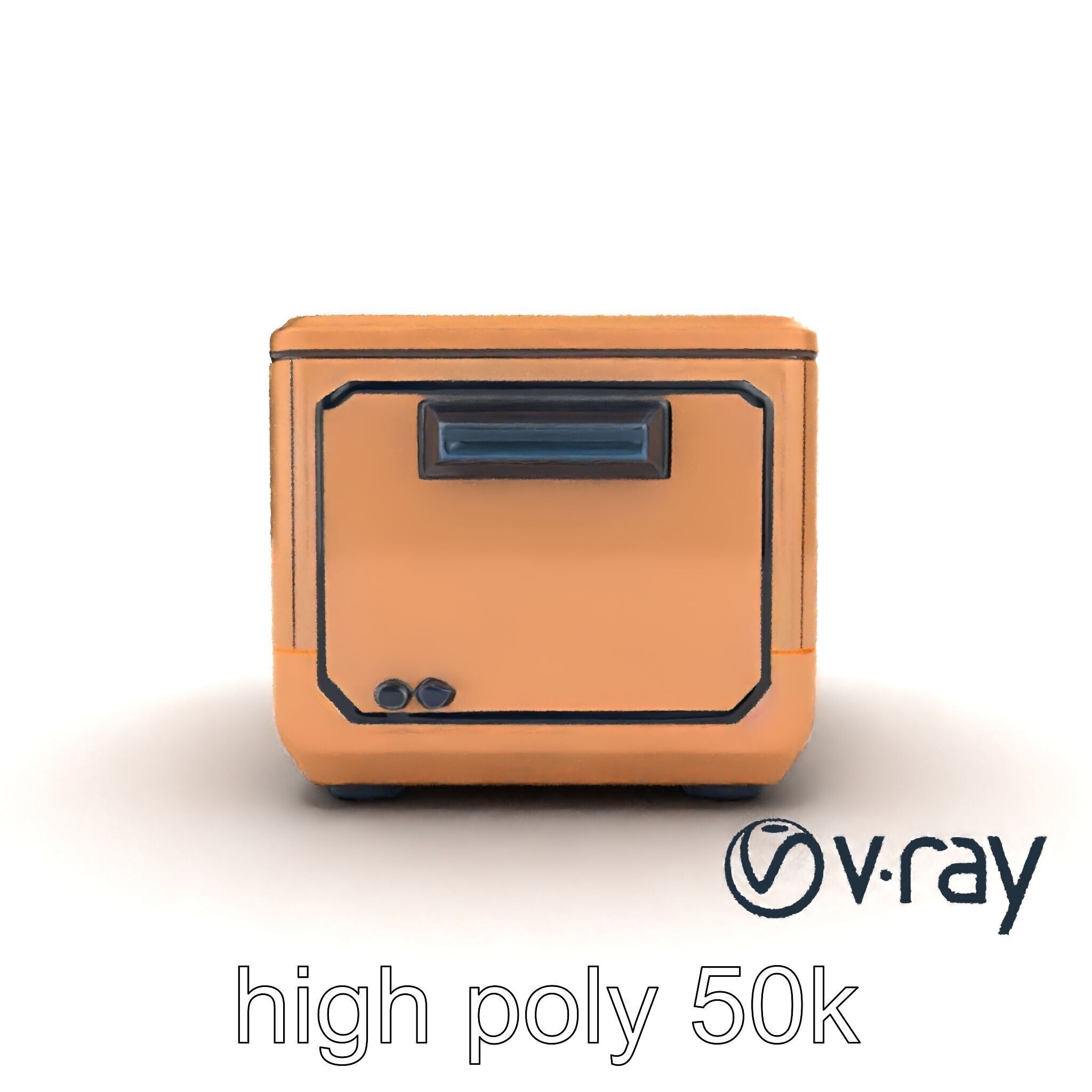 Futuristic Storage Box with Sleek Design Model Pack Low-poly 3D model_22
