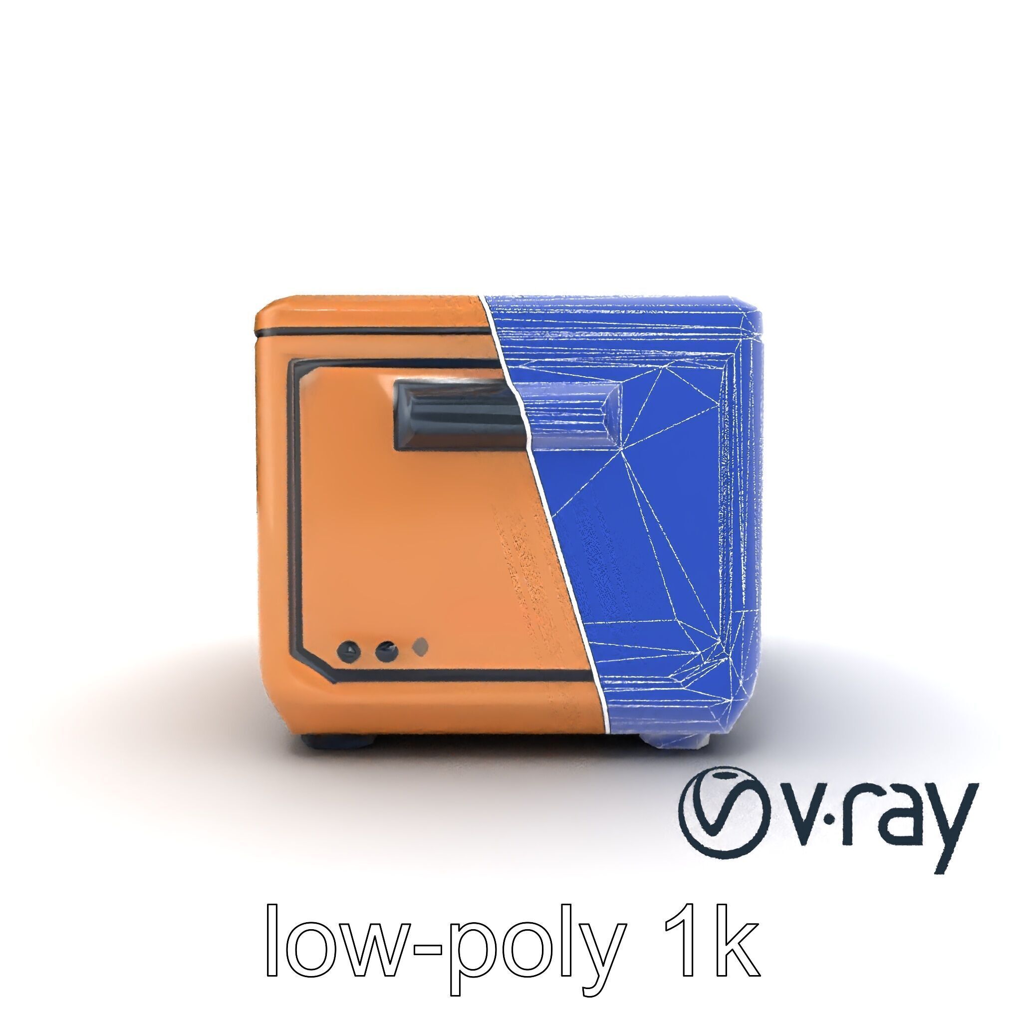 Futuristic Storage Box with Sleek Design Model Pack Low-poly 3D model_18