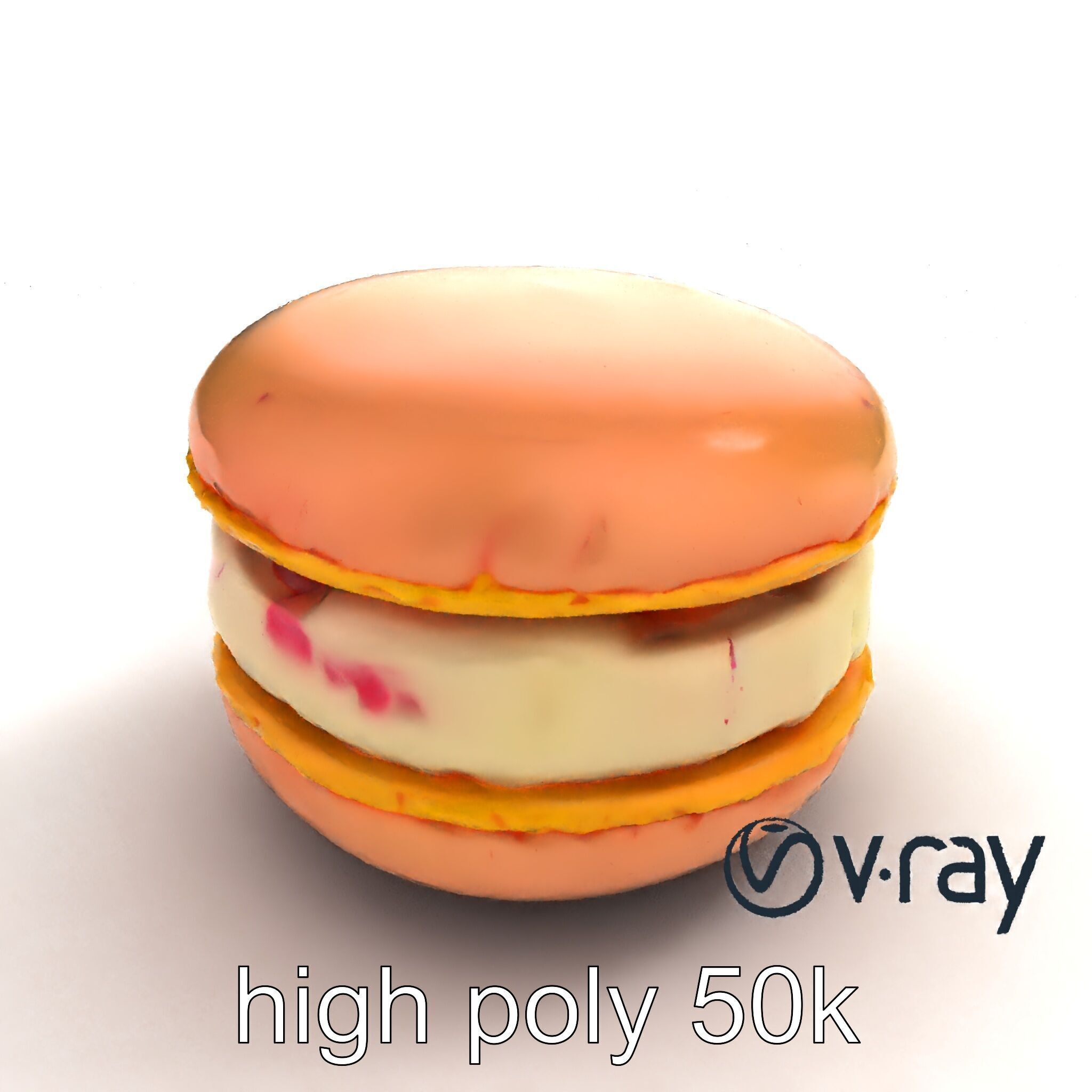 Macaron Ice Cream Sandwich Dessert model pack Low-poly 3D model_23
