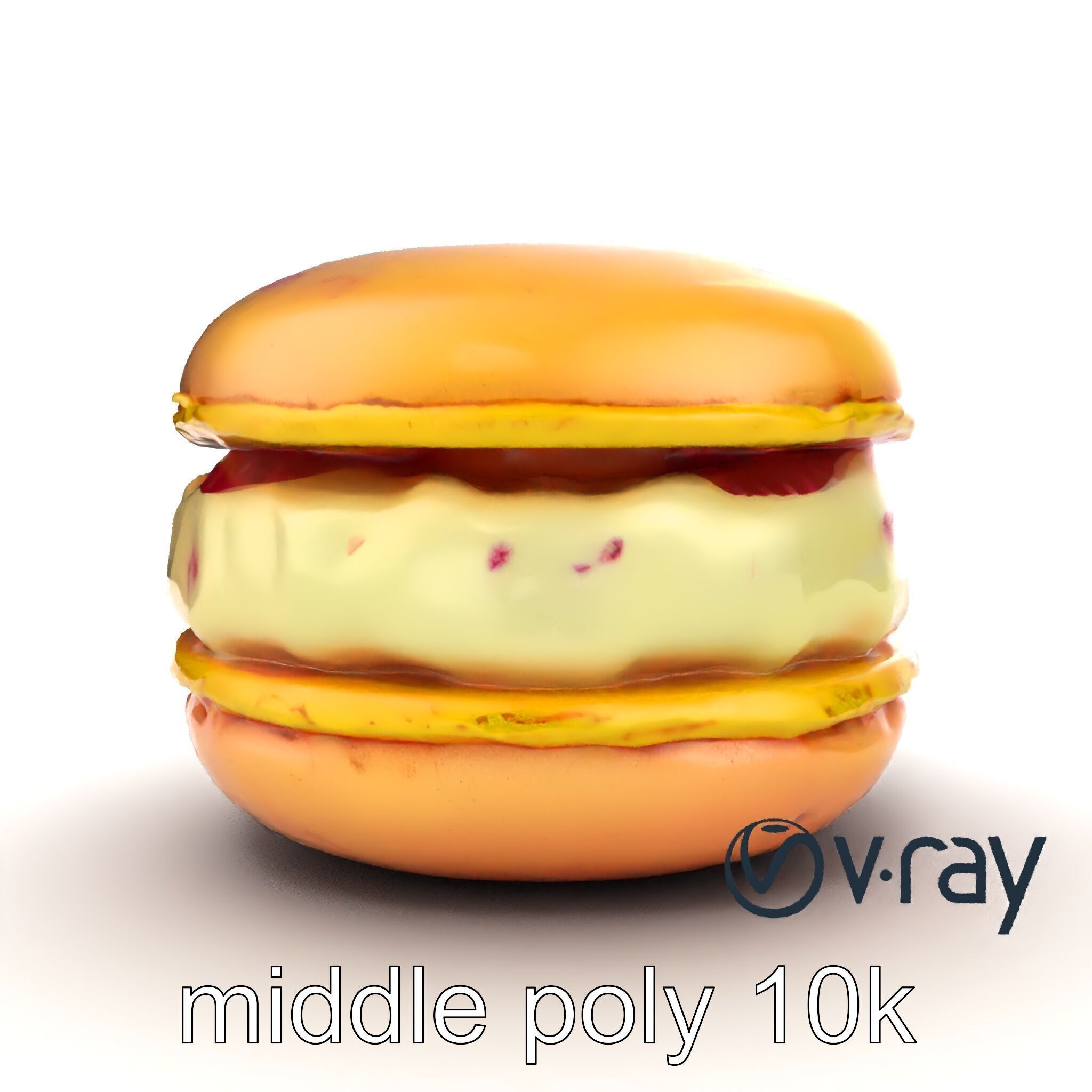 Macaron Ice Cream Sandwich Dessert model pack Low-poly 3D model_20