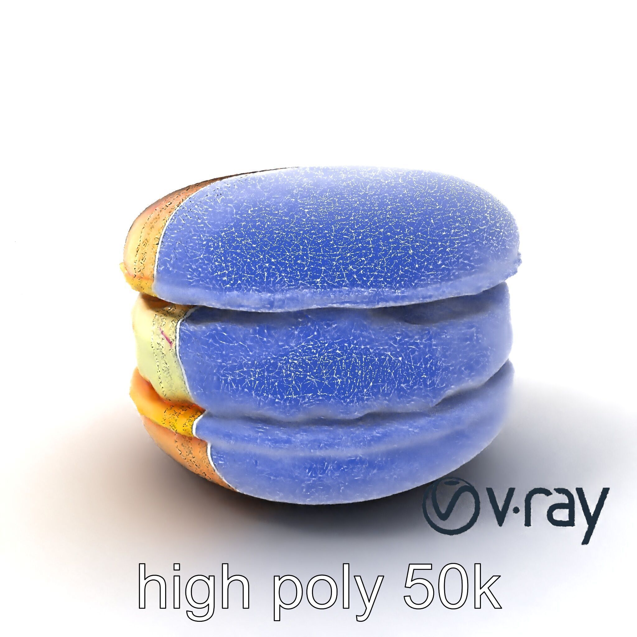 Macaron Ice Cream Sandwich Dessert model pack Low-poly 3D model_10