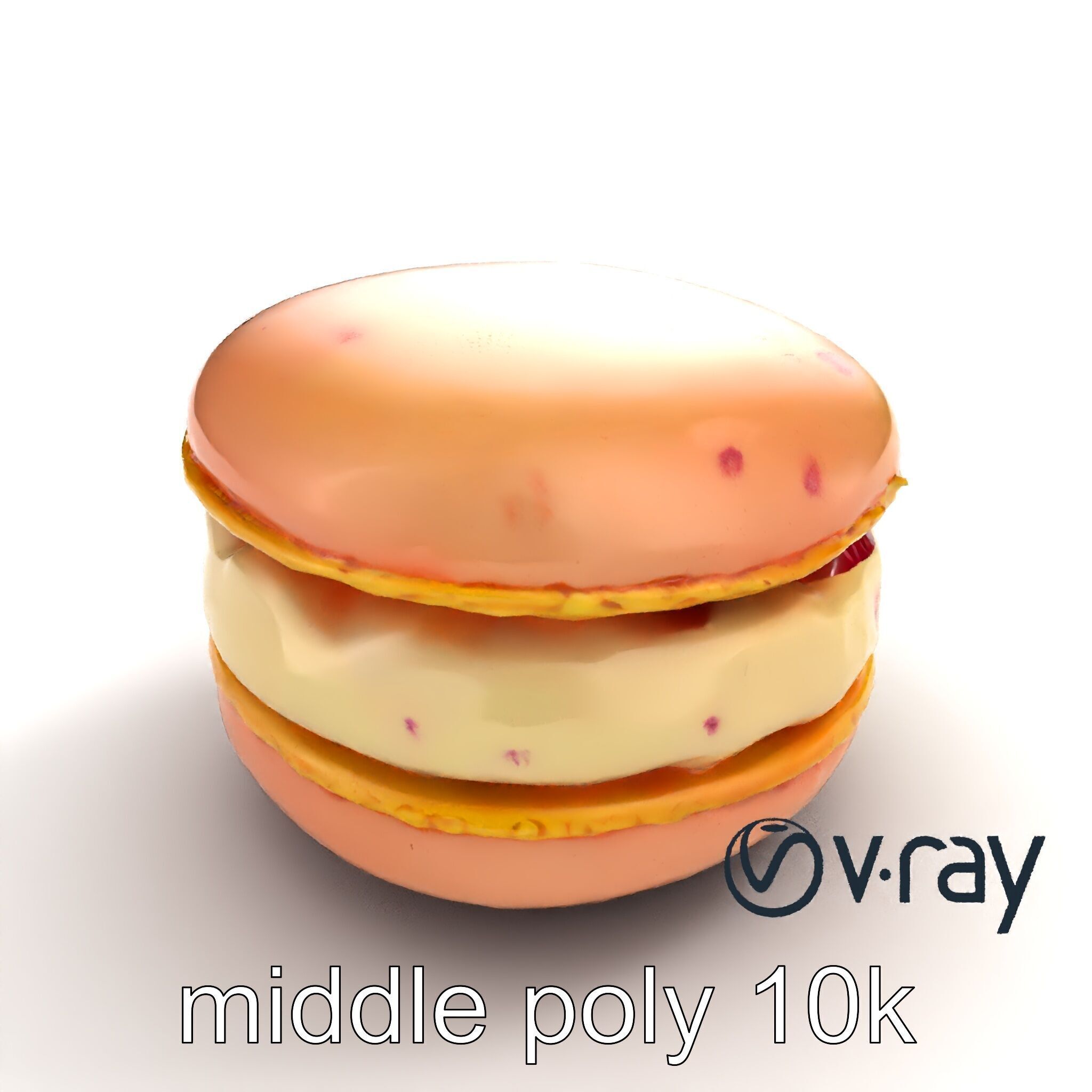 Macaron Ice Cream Sandwich Dessert model pack Low-poly 3D model_8