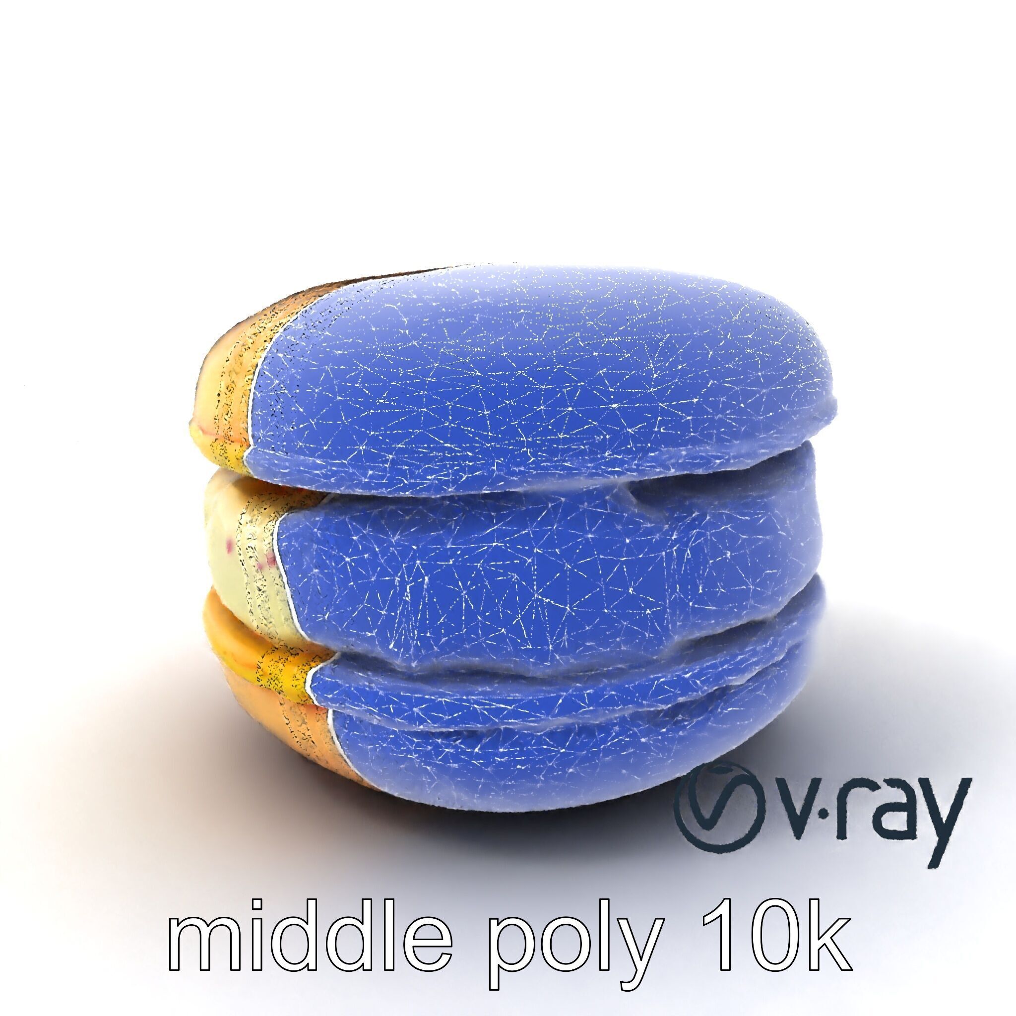 Macaron Ice Cream Sandwich Dessert model pack Low-poly 3D model_6