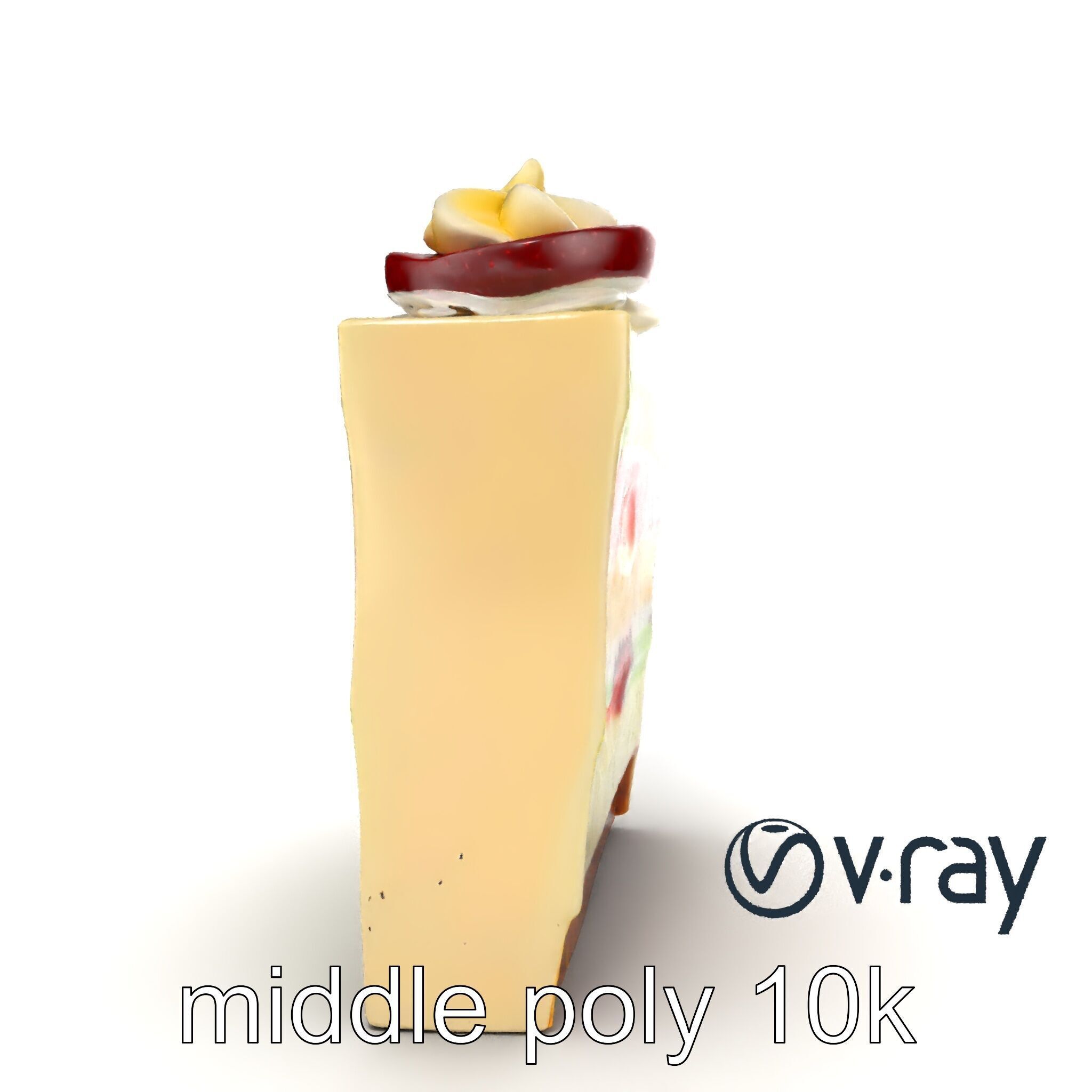 Layered Ice Cream Cake Slice Realistic Model Pack Low-poly 3D model_18