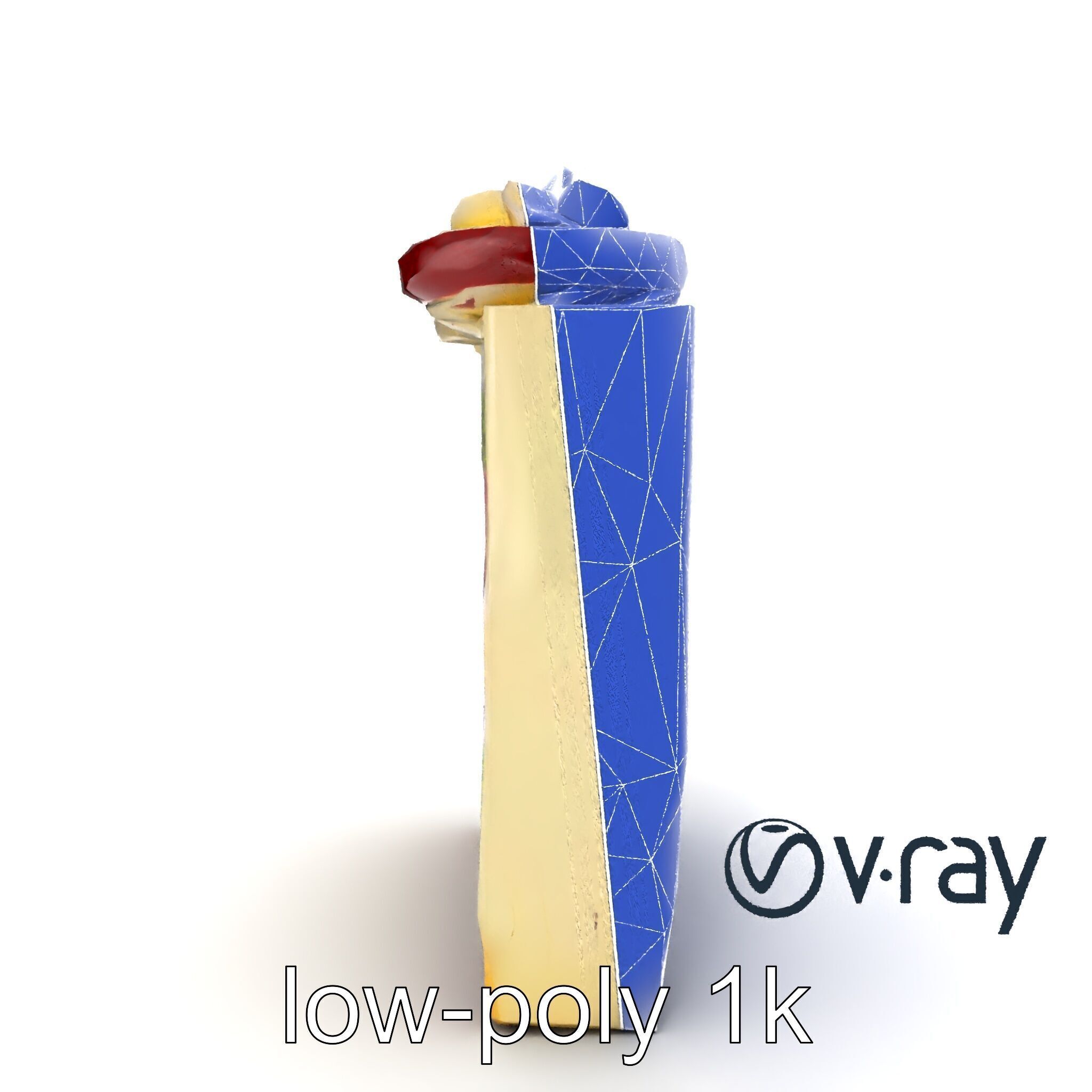 Layered Ice Cream Cake Slice Realistic Model Pack Low-poly 3D model_27