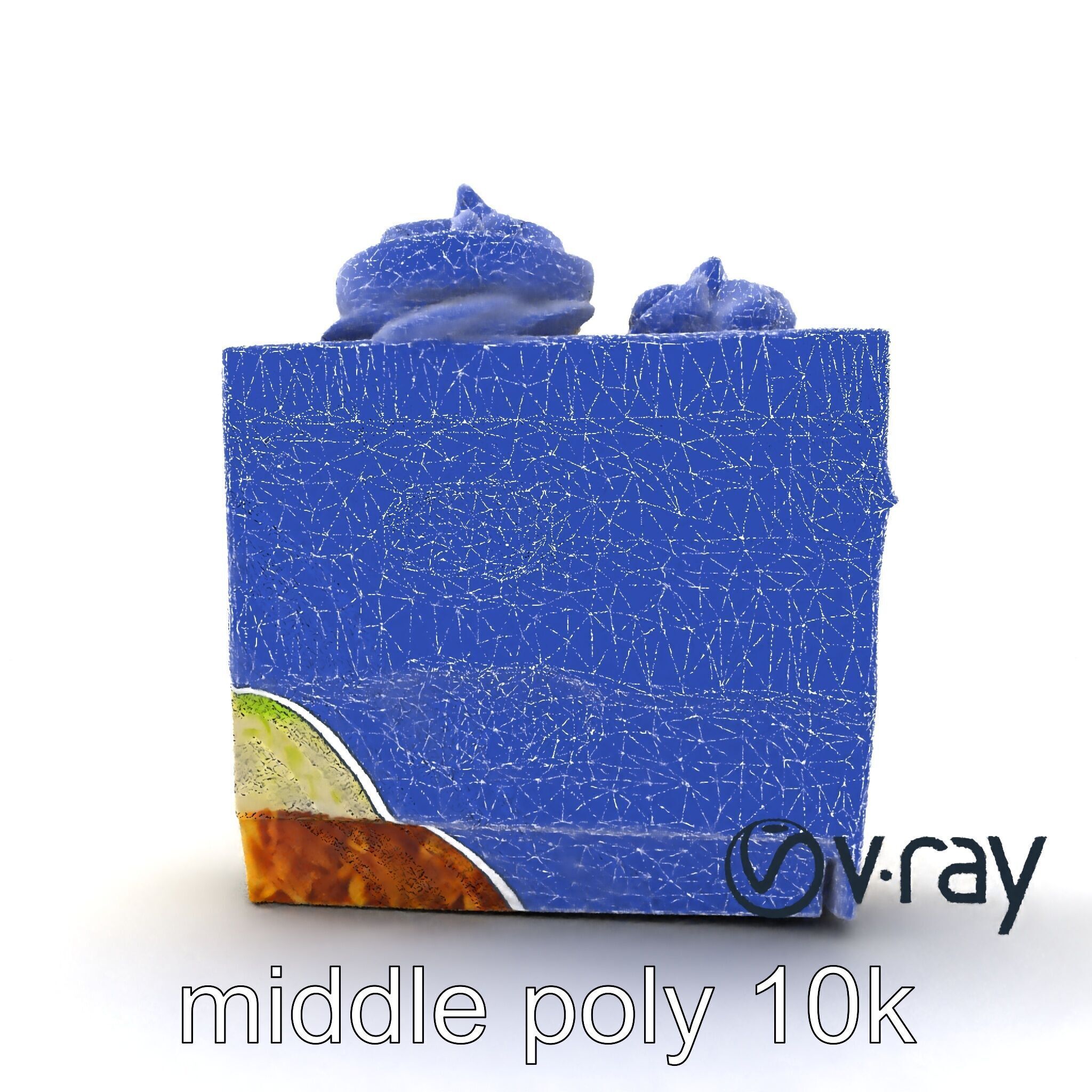 Layered Ice Cream Cake Slice Realistic Model Pack Low-poly 3D model_30